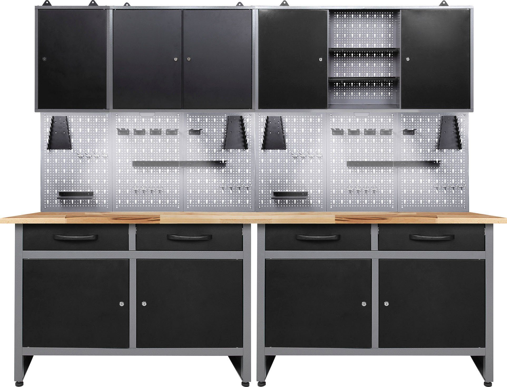 ONDIS24 Werkstatt-Set, 240 cm, mit 2 LED Lampen