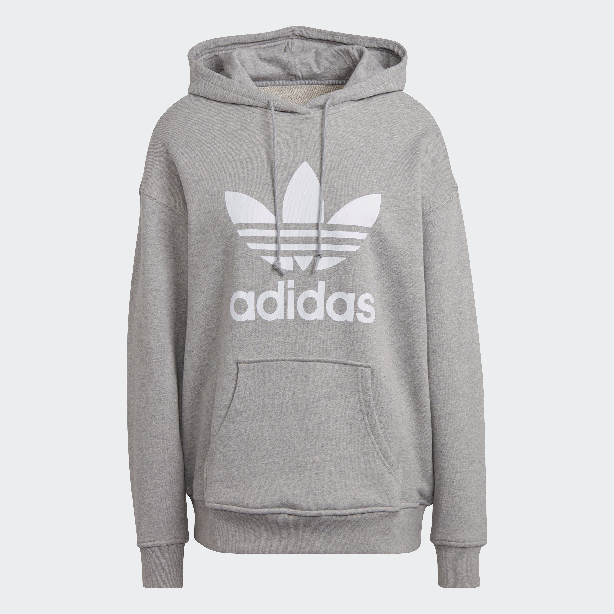 adidas Originals Kapuzensweatshirt ADIDAS ADICOLOR TREFOIL HOODIE MGREYH | 