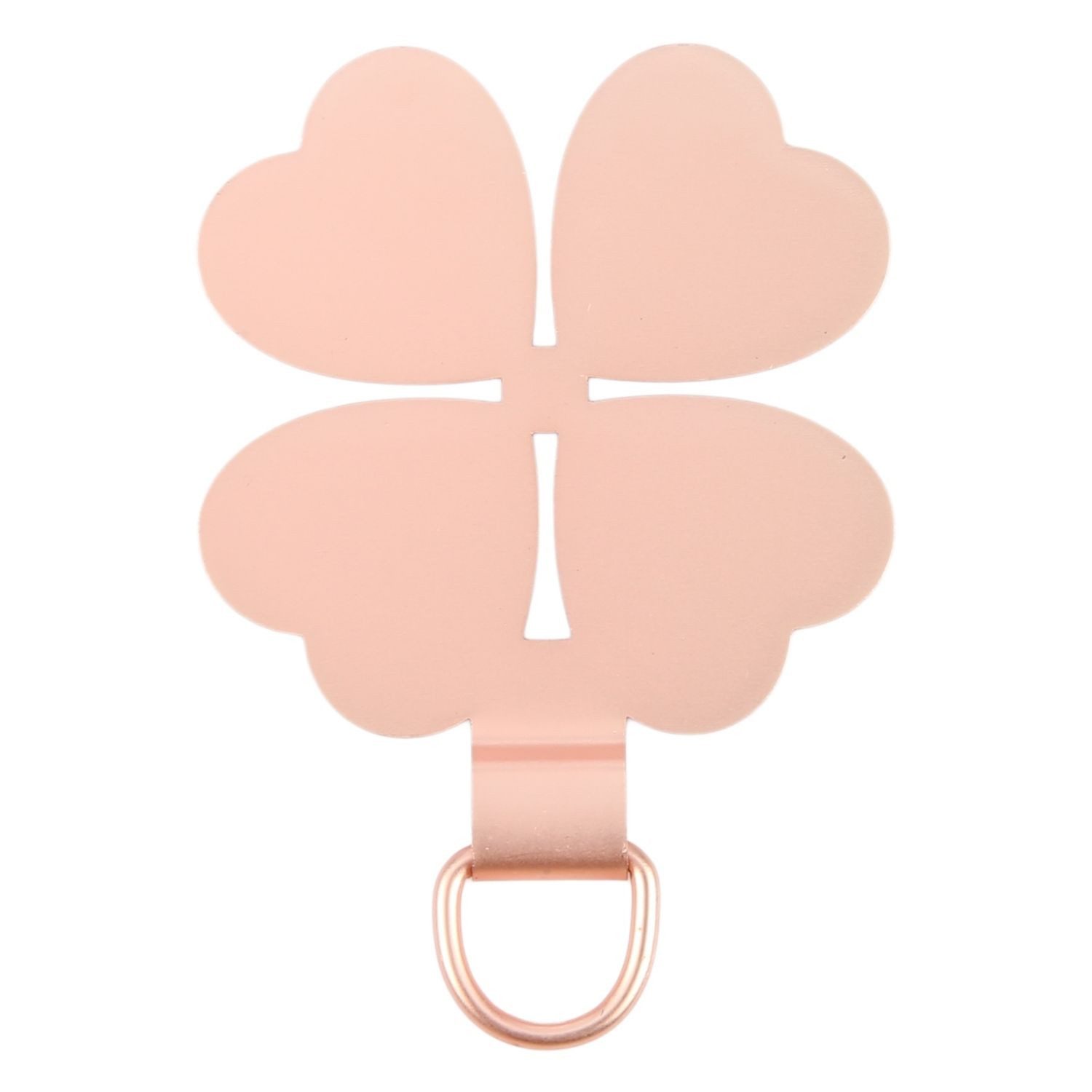 Wigento Smartphone-Hülle Für Smartphones Vierblättriger Metall Lanyard Befestigungsring Rosa