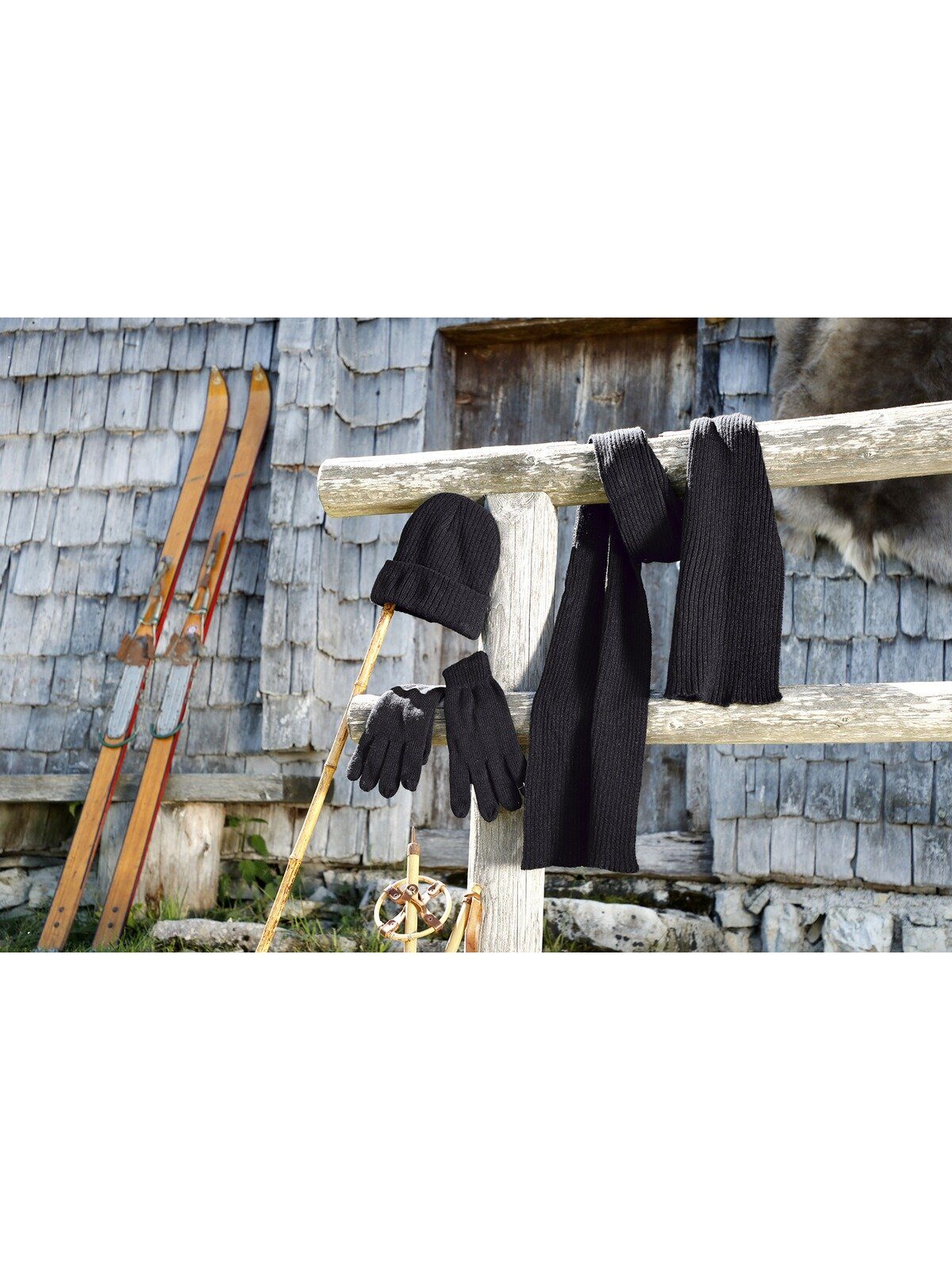 Jan Vanderstorm Strickmütze JOUKO markanter Rippenstrick