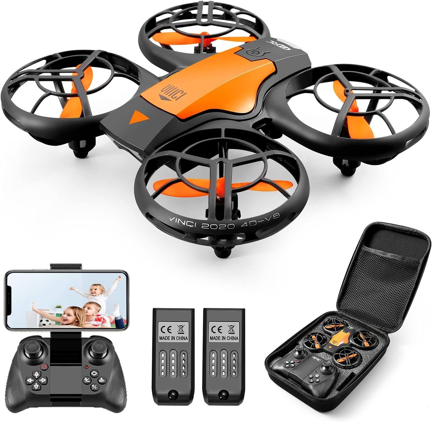 Kamera (720p, HD 3D-Flips) Fernbedienung und Handsteuerung 4DRC Quadrocopter Drohne RC