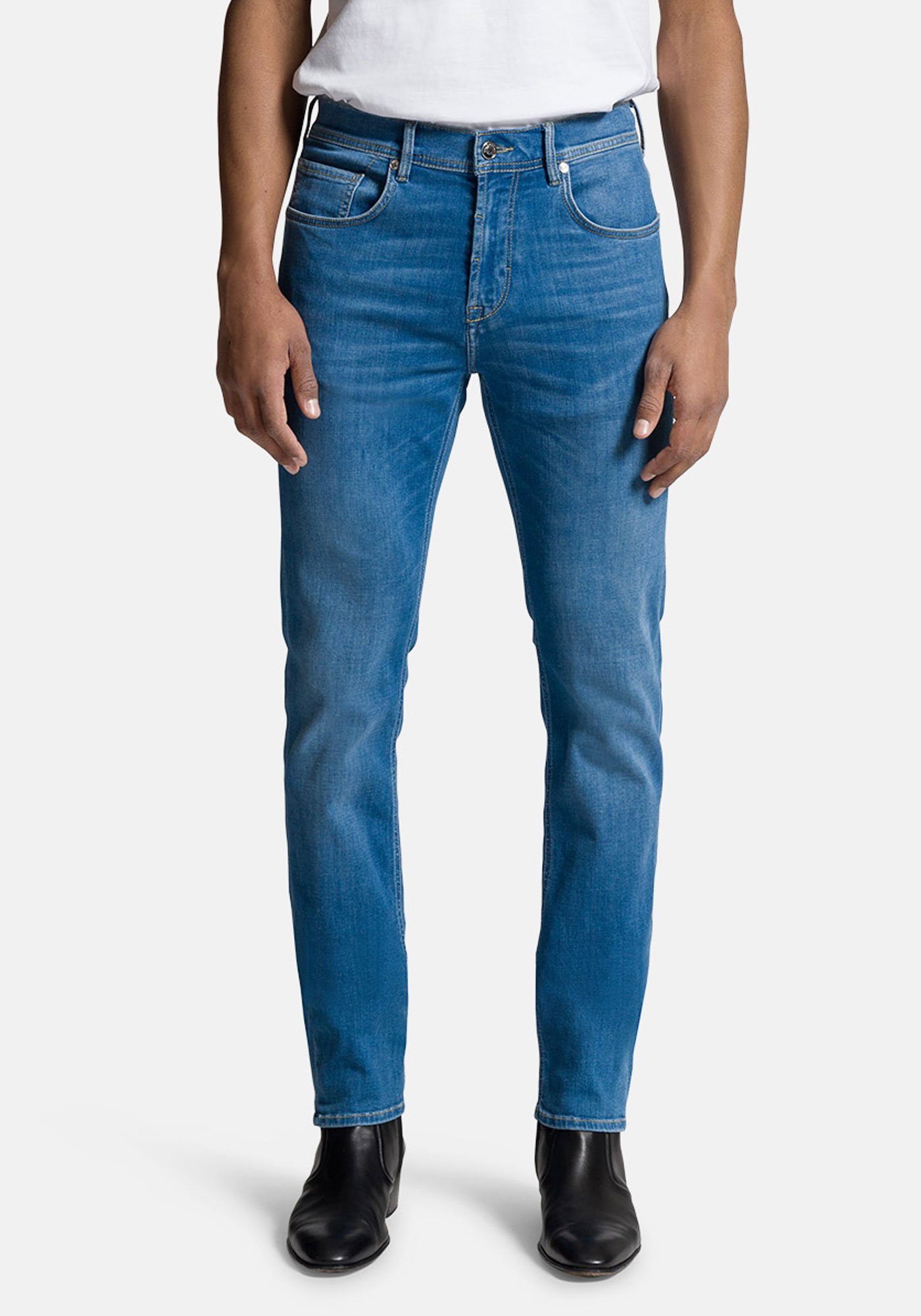 BALDESSARINI 5-Pocket-Jeans Jack Tribute To Nature sky blue used mustache