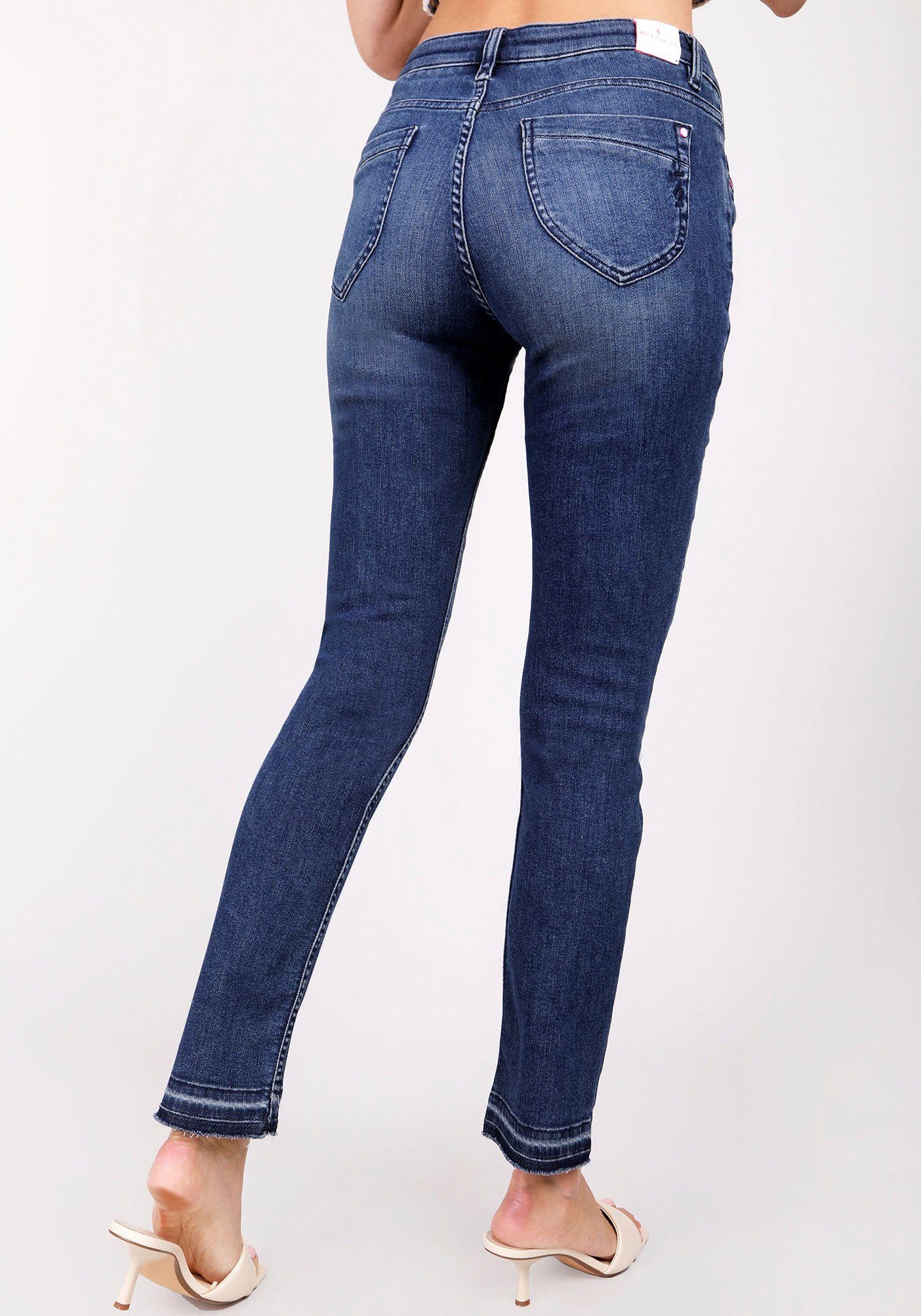für tolle mit eine Slim-fit-Jeans FIRE Passform blue mid BLUE Stretchanteil NANCY