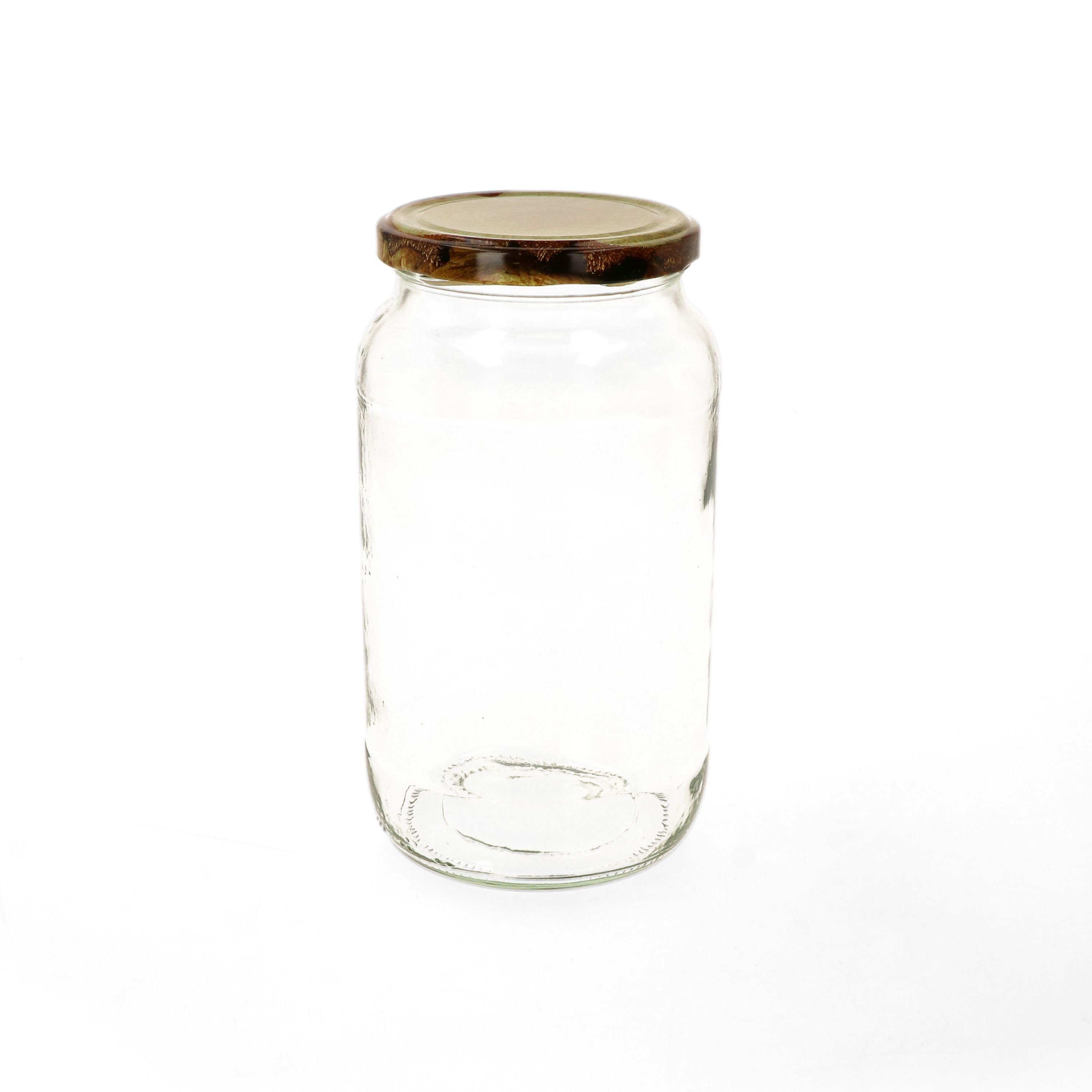 Einmachglas ml incl. 82 Deckel 1062 Set 6er Rezeptheft, MamboCat Holzdekor Glas To Rundglas