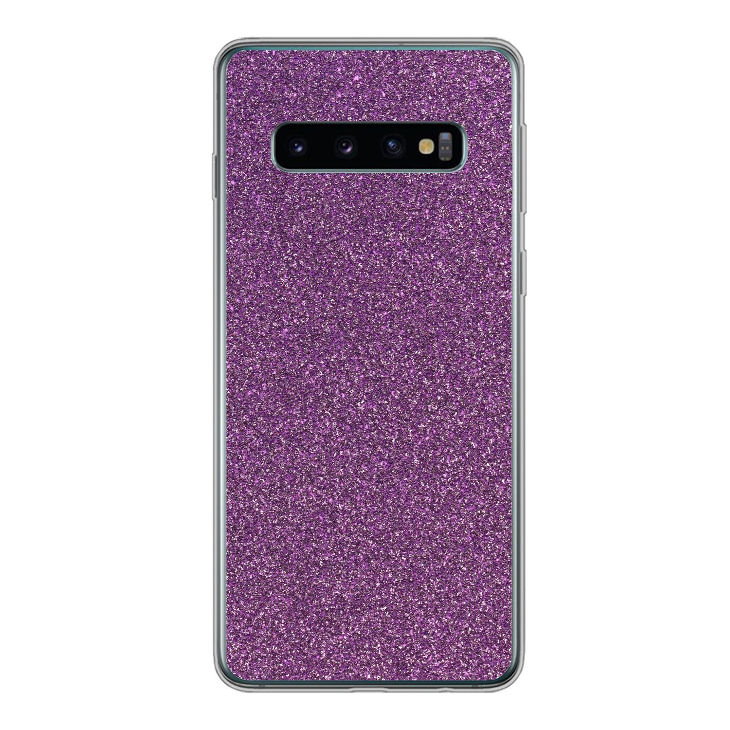 Handyhülle für Samsung Galaxy S10 Glitzer - Rosa - Design - Abstrakt