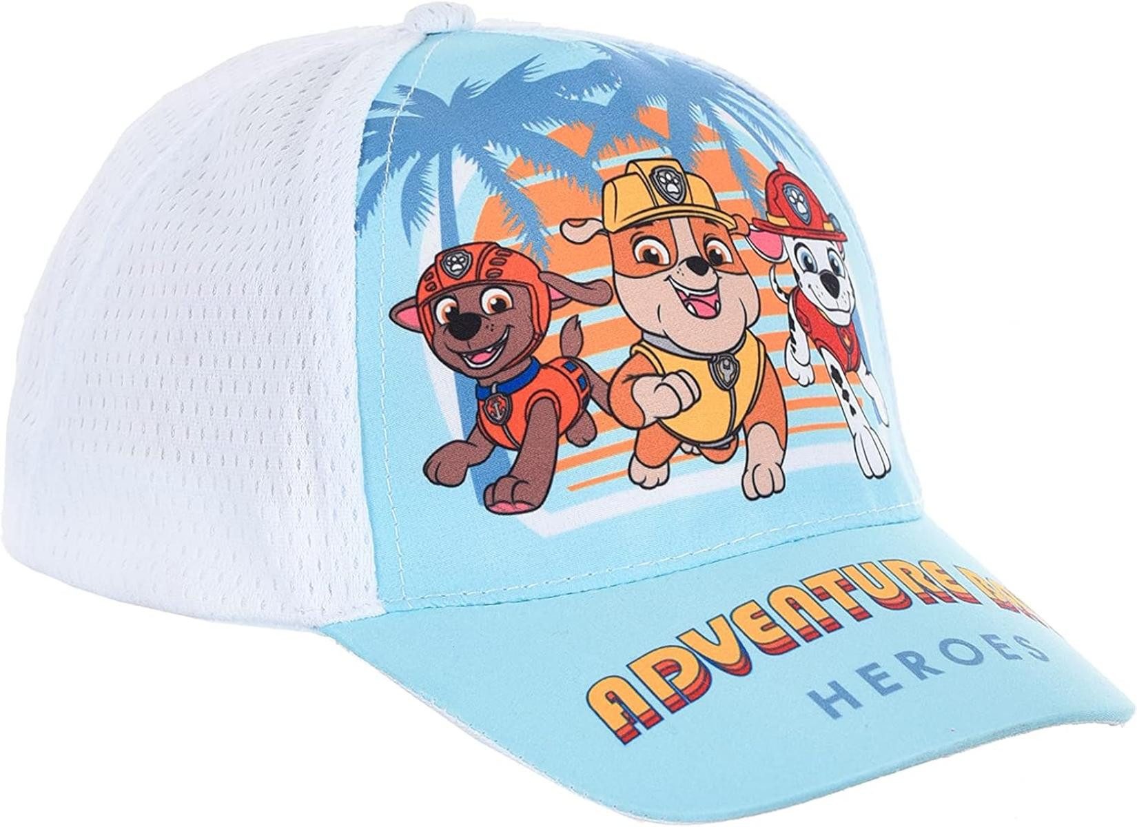 PAW PATROL Baseball Cap Paw Patrol Baseball-Cap Mütze Kappe Farbe: Weiß Größe:54