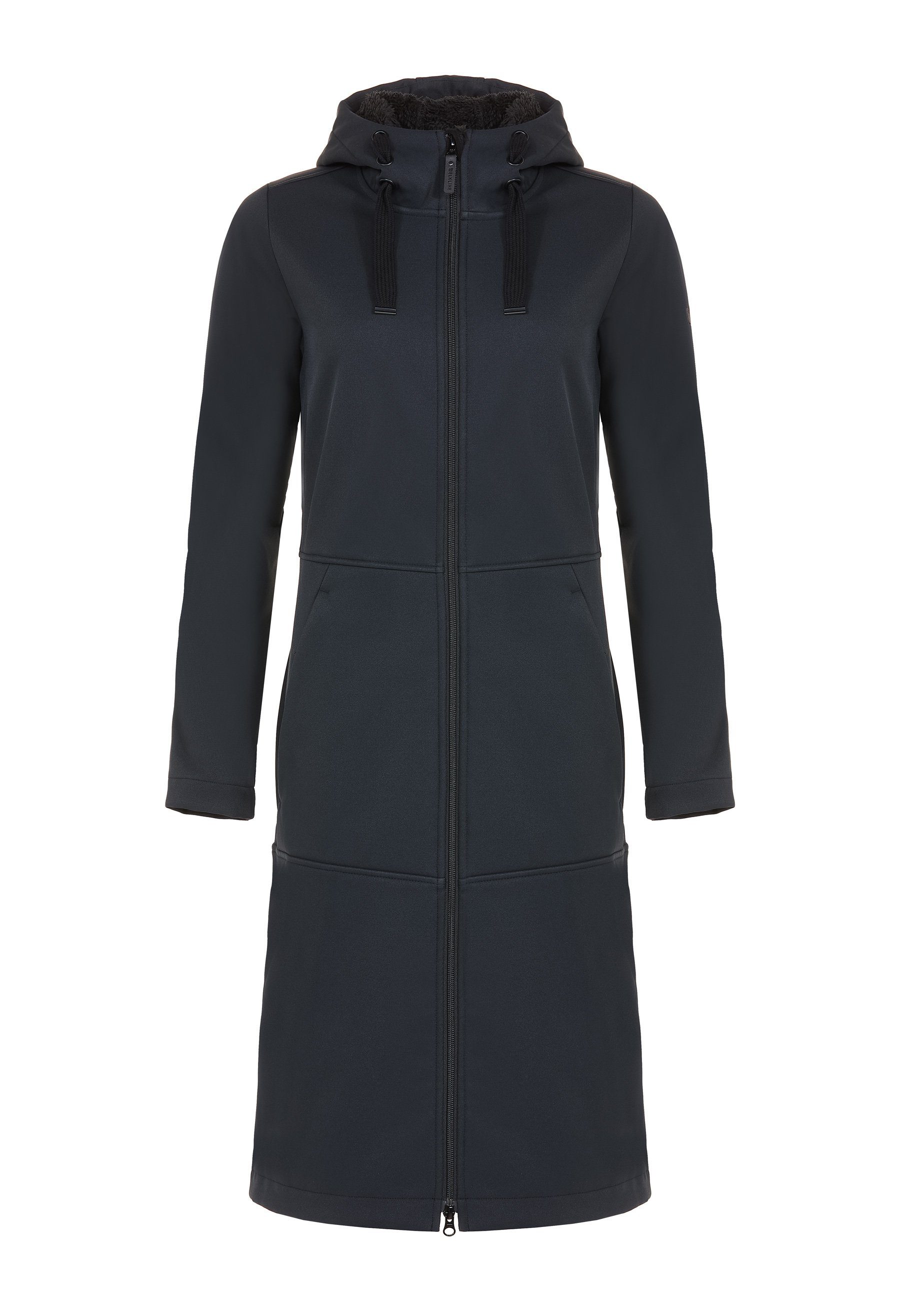 Elkline Softshelljacke Soft Ice wadenlang wärmend mit Kapuze