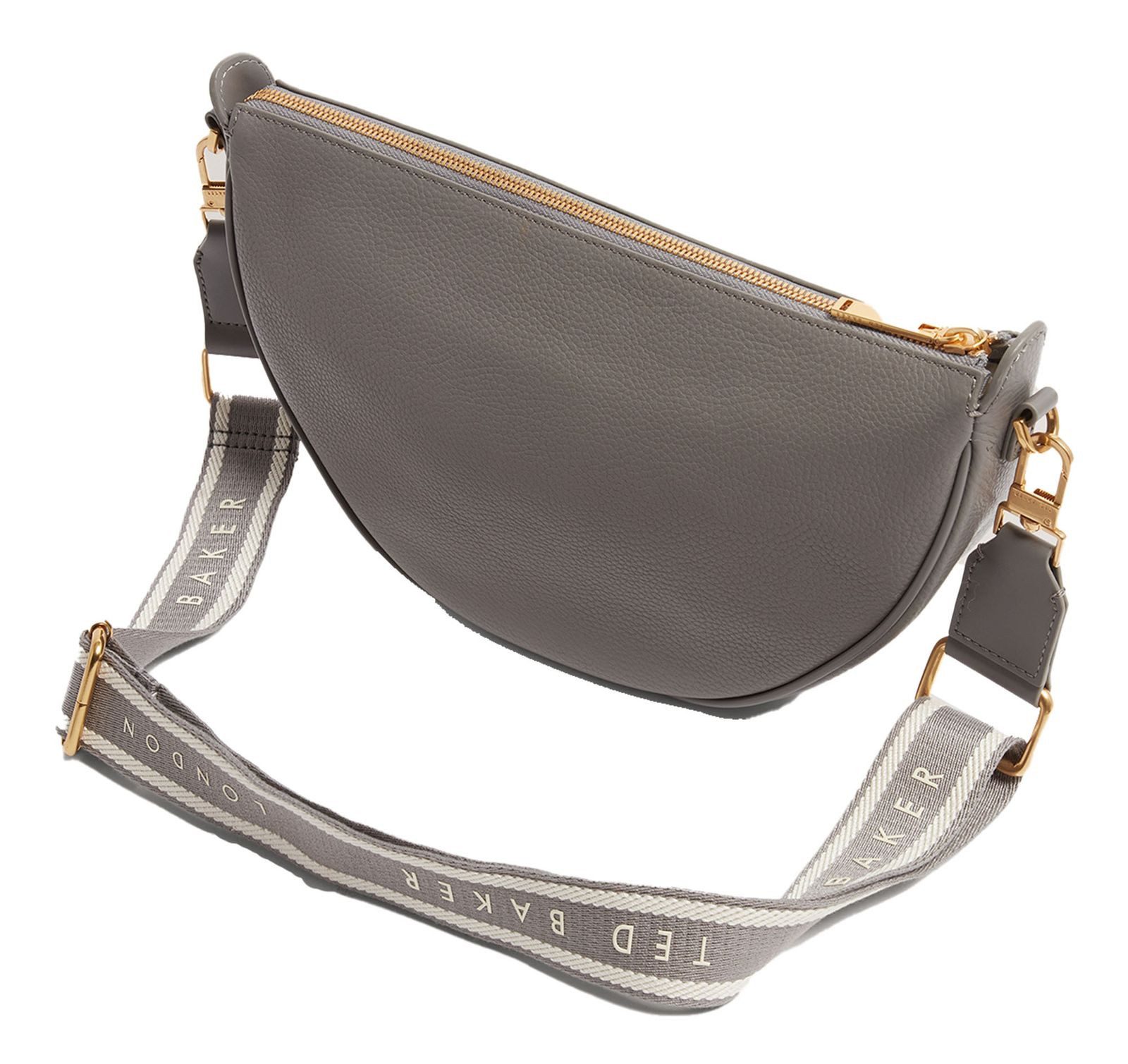Ted Baker Umhängetasche Essina Webbing Leather Half Moon Crossbody Bag, aus echtem Rindsleder
