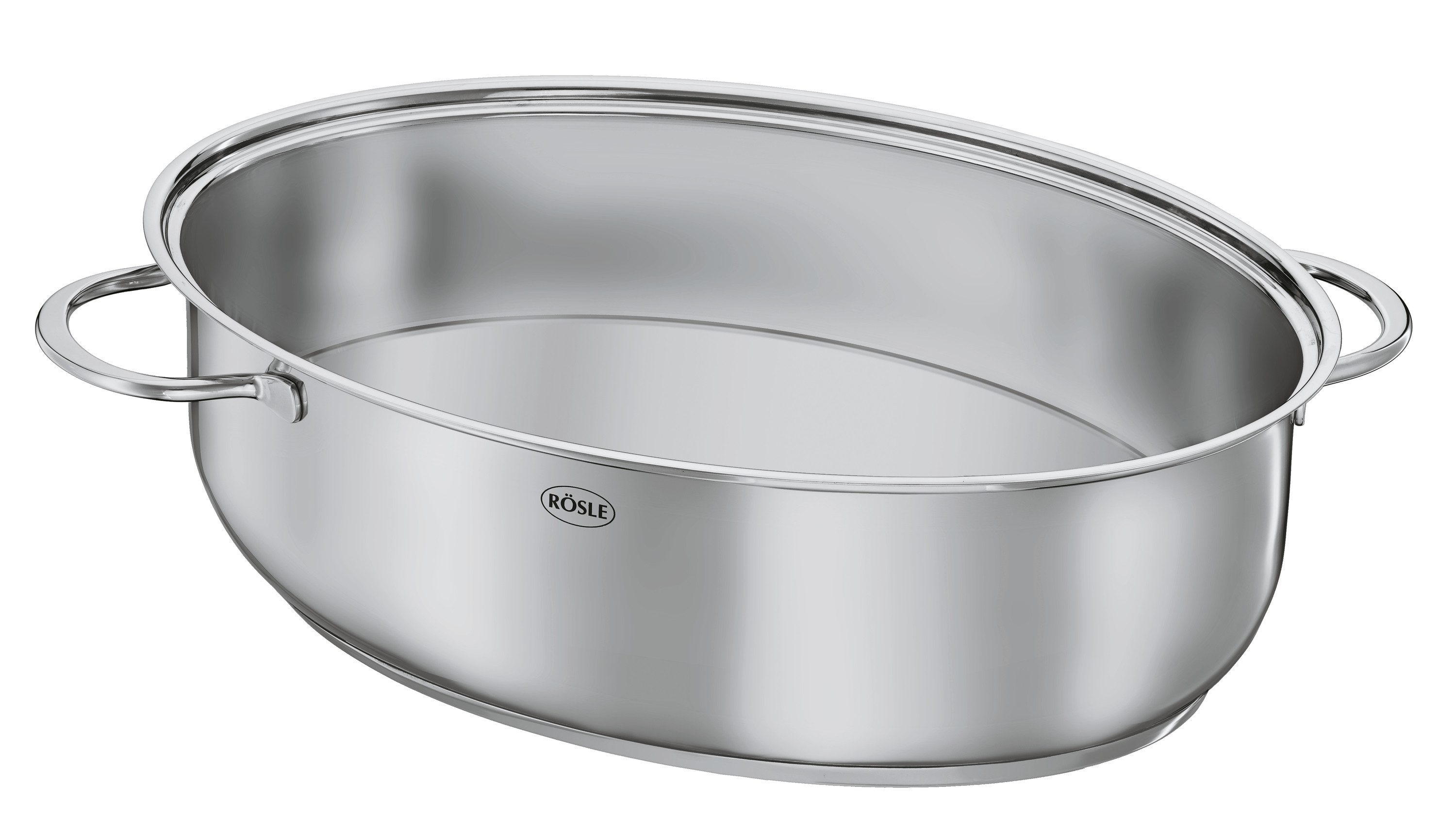 RÖSLE Bräter PUREELEMENTS Edelstahl Deckel ProCeraPlus, Edelstahl 18/10, oval