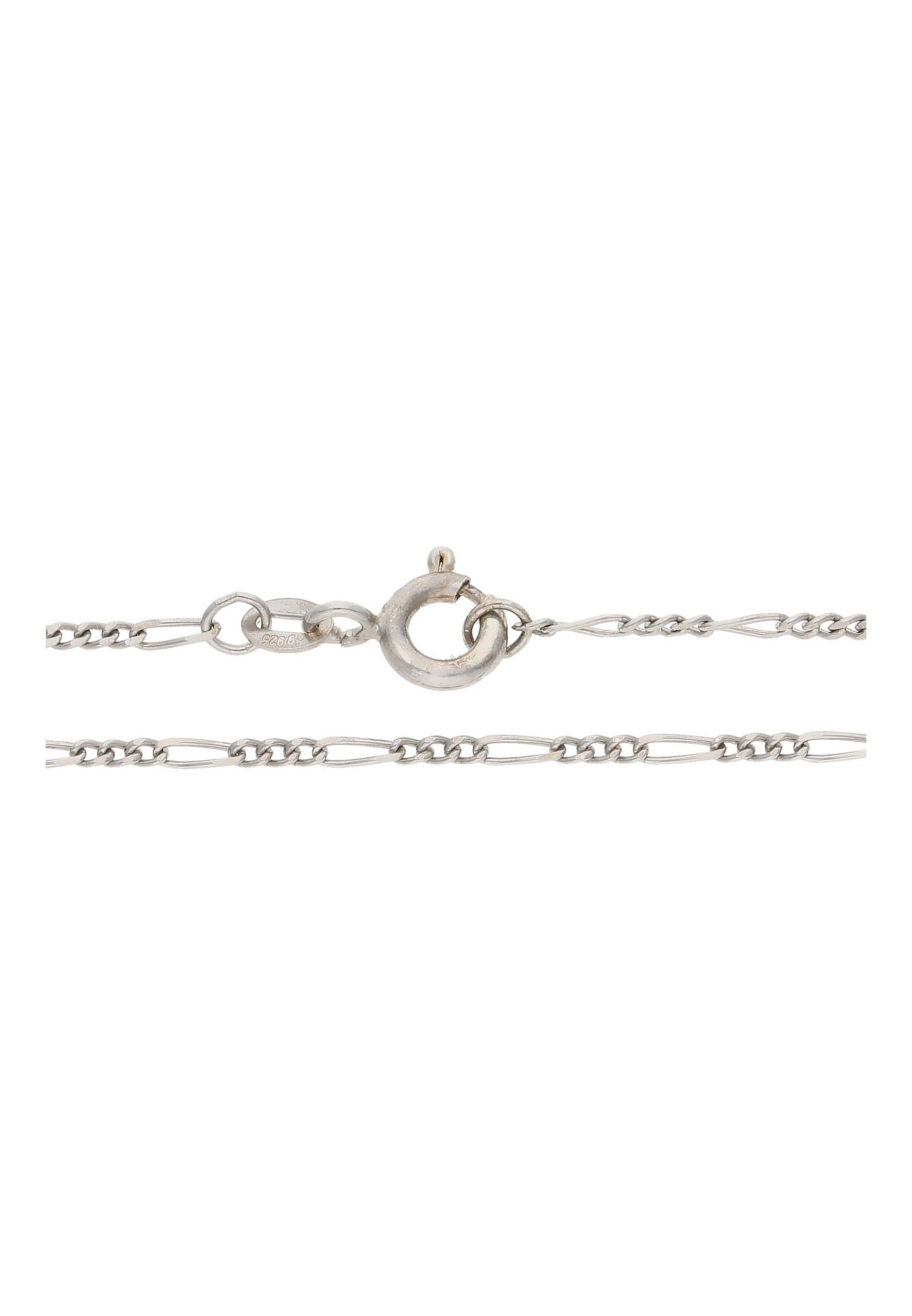 Damen Silber Halskette (1-tlg), Figarokette Silberkette Silberkette Silber 925/000, JuwelmaLux inkl. Schmuckschachtel
