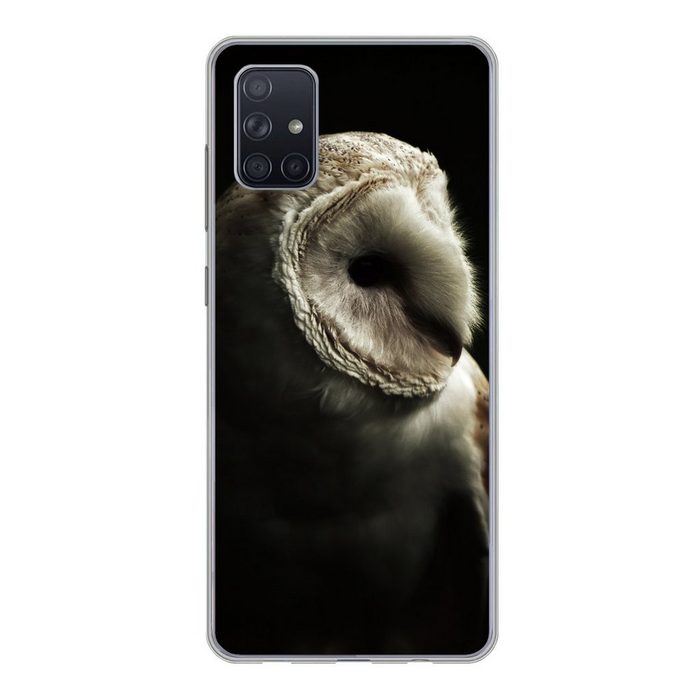 MuchoWow Handyhülle Eule - Vogel - Porträt Phone Case Handyhülle Samsung Galaxy A71 Silikon Schutzhülle