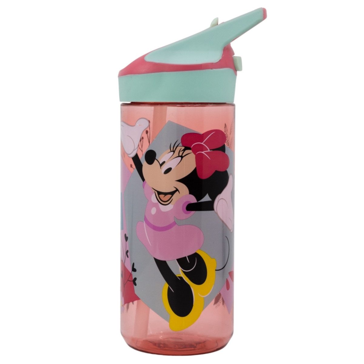 Storline Trinkflasche Disney Minnie Mouse 620 ml Schule & Freizeit mit Druckknopfdeckel
