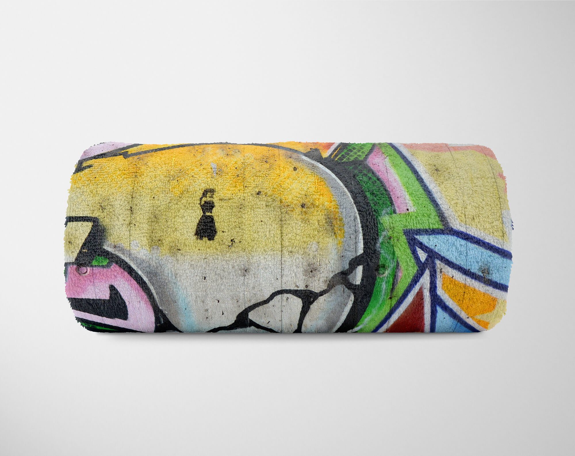 Sinus Art Handtücher Handtuch Strandhandtuch Graffiti Ar, Baumwolle-Polyester-Mix Saunatuch Handtuch Kuscheldecke mit (1-St), Street Fotomotiv