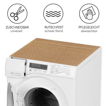 matches21 HOME & HOBBY Antirutschmatte Waschmaschinenauflage Webmuster braun 65 x 60 cm rutschfest, Waschmaschinenabdeckung als Abdeckung für Waschmaschine und Trockner