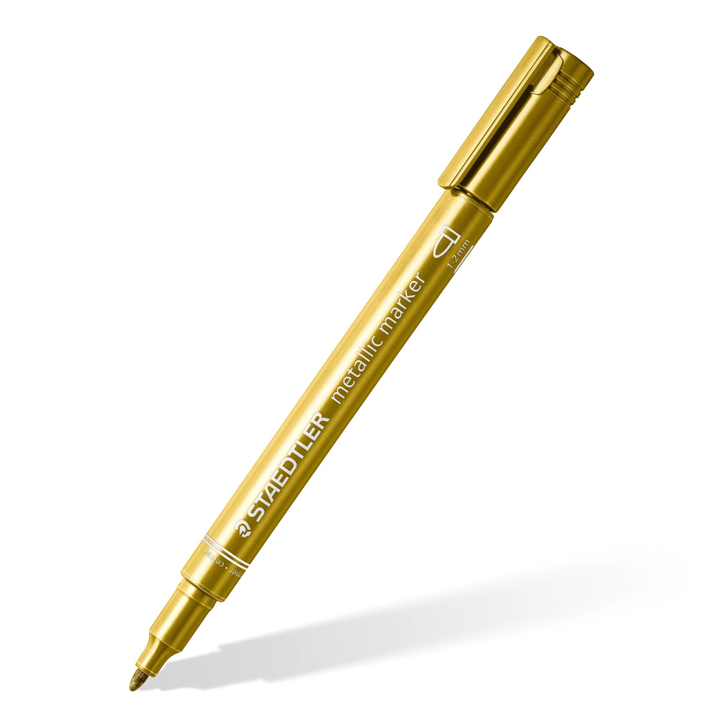 STAEDTLER Marker 8323-11 metallic pen gold 1-2 mm Lackmarker Layoutmarker, pigmentierte Tinte