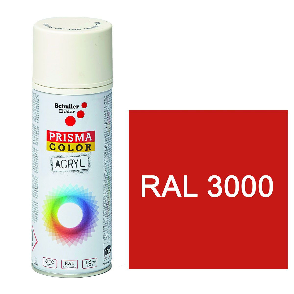 DD Composite Harzfarbe PRISMA COLOR Lackspray 400ml RAL3000, schnelltrocknender Acryllack
