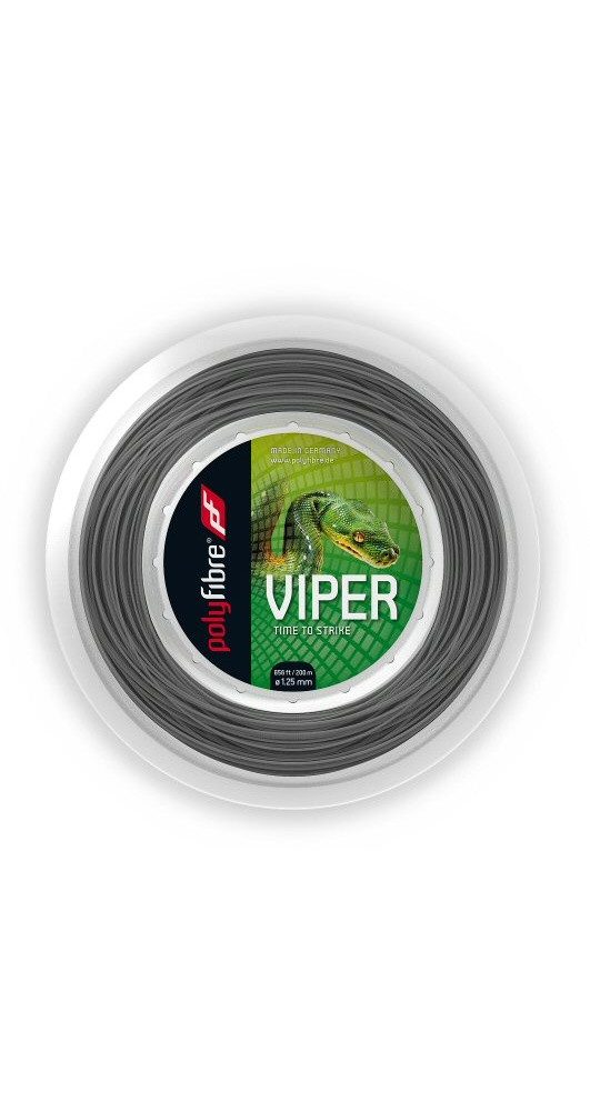 Tennissaite Viper (Haltbarkeit+Touch) silber 200m Rolle