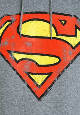 LOGOSHIRT Kapuzensweatshirt DC - Superman Logo mit Superhelden-Print