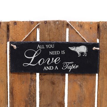 Dekolando Hängedekoration Tapir 22x8cm All you need is Love and a Tapir