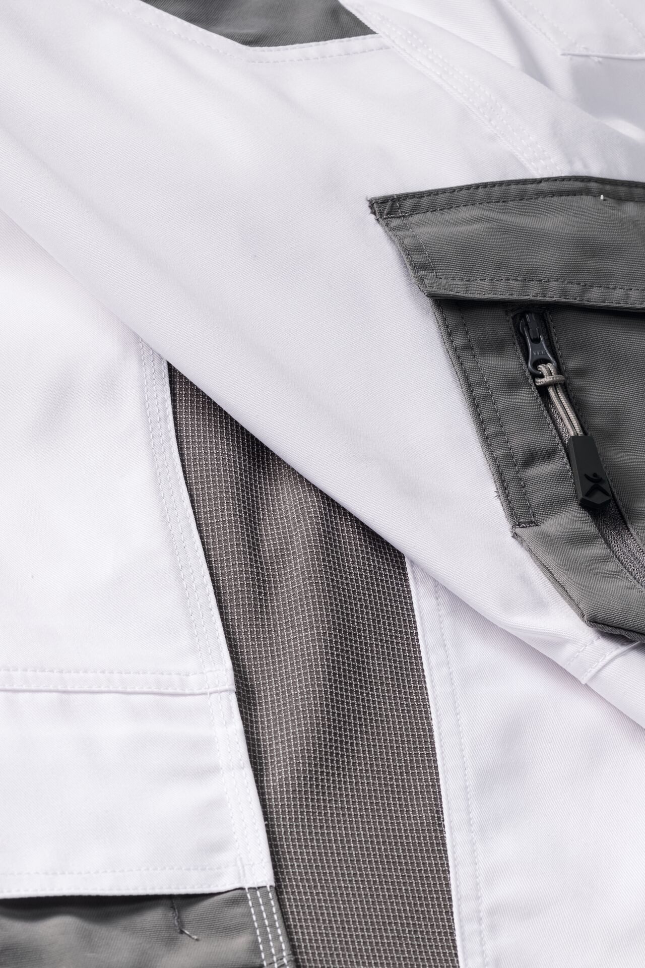 Planam Arbeitsbundhose PLANAM Herren Bundhose NORIT 4-Wege-Stretch Weiß/Zink – Bild 5 von 5