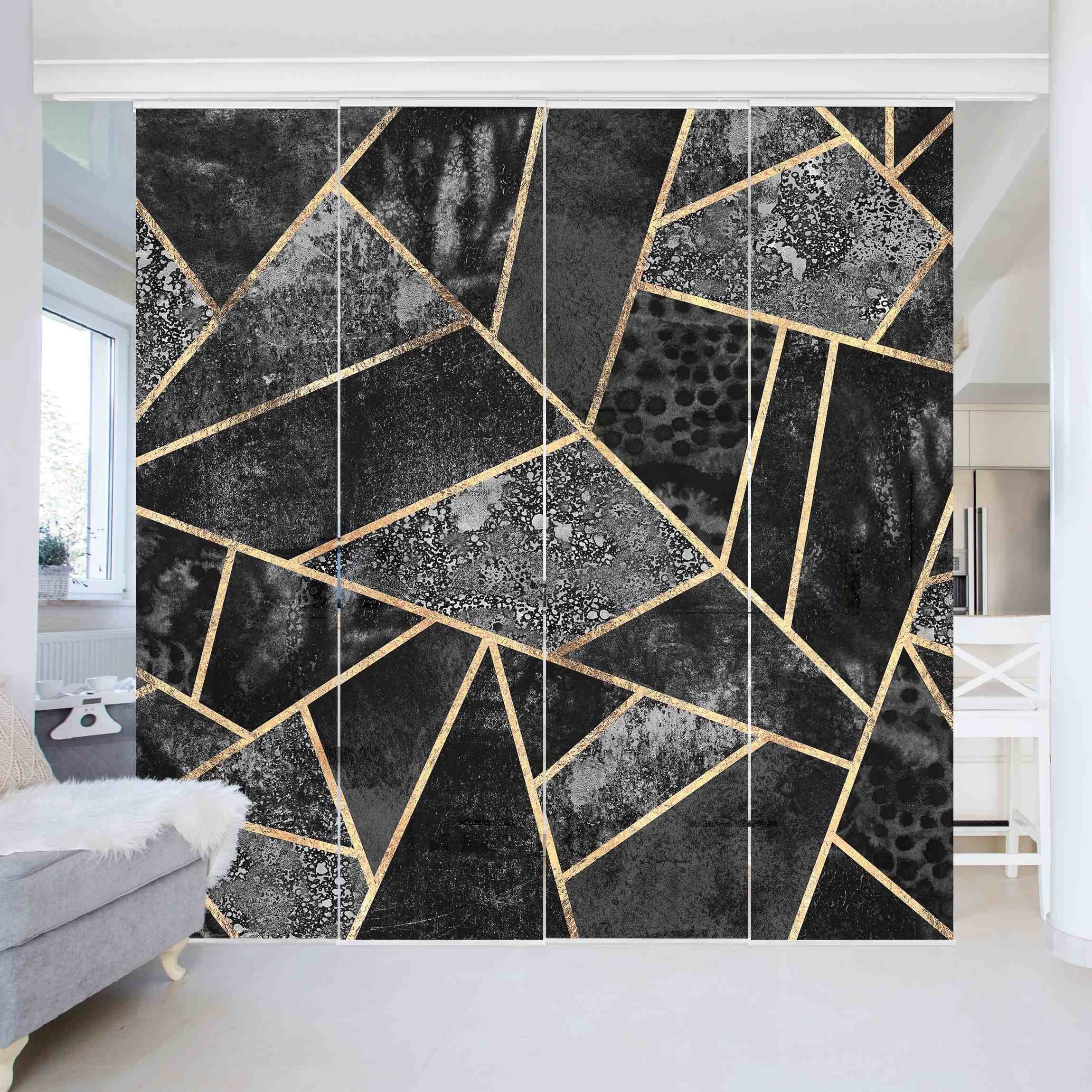 Bilderdepot24 Schiebegardine modern Flächenvorhang blickdicht Graue günstig online kaufen