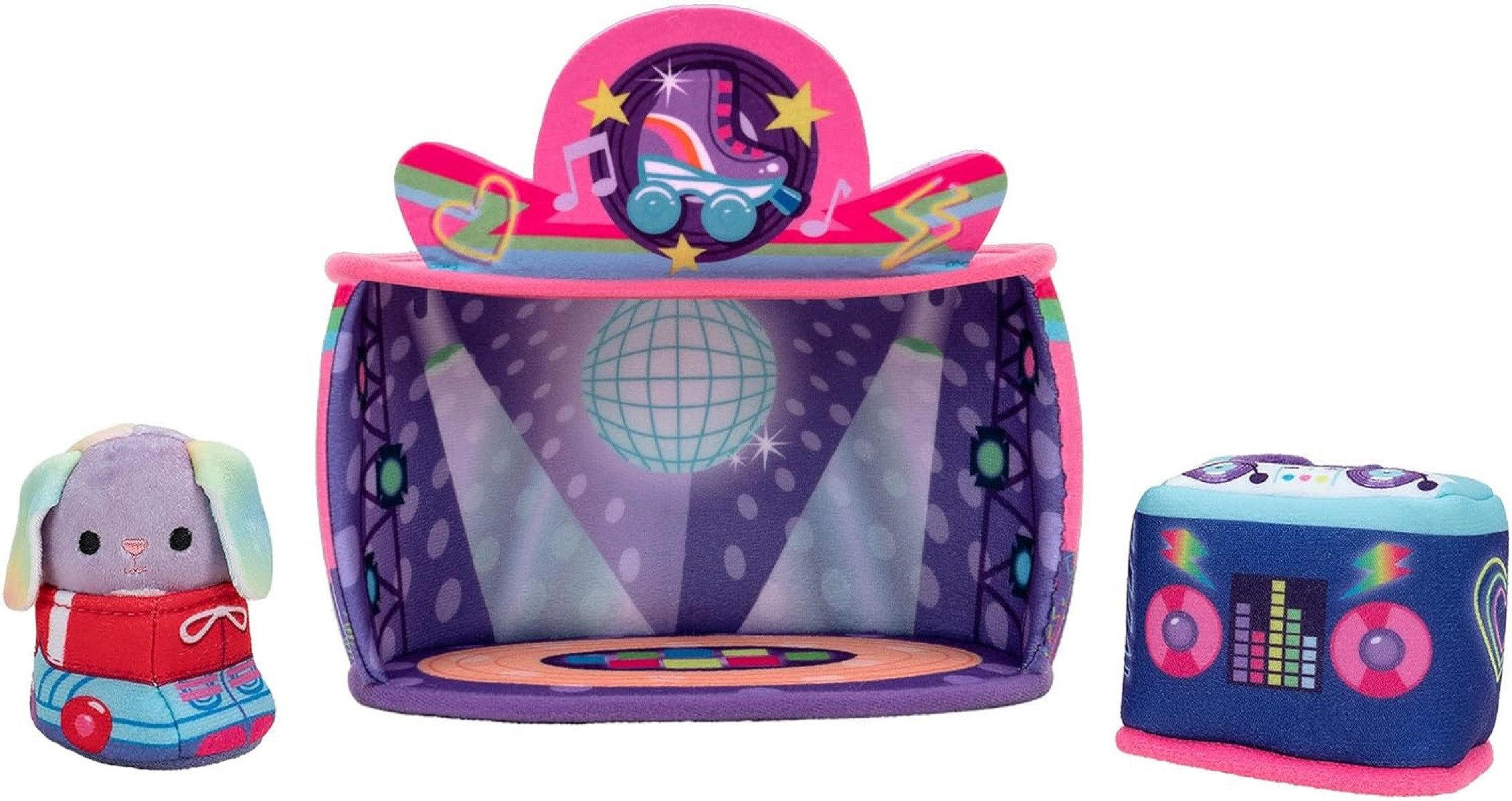 Squishmallow Plüschfigur Squishville Soft Playset Kuschel-Spielzeug weich Plüsch für Kinder (3-St)