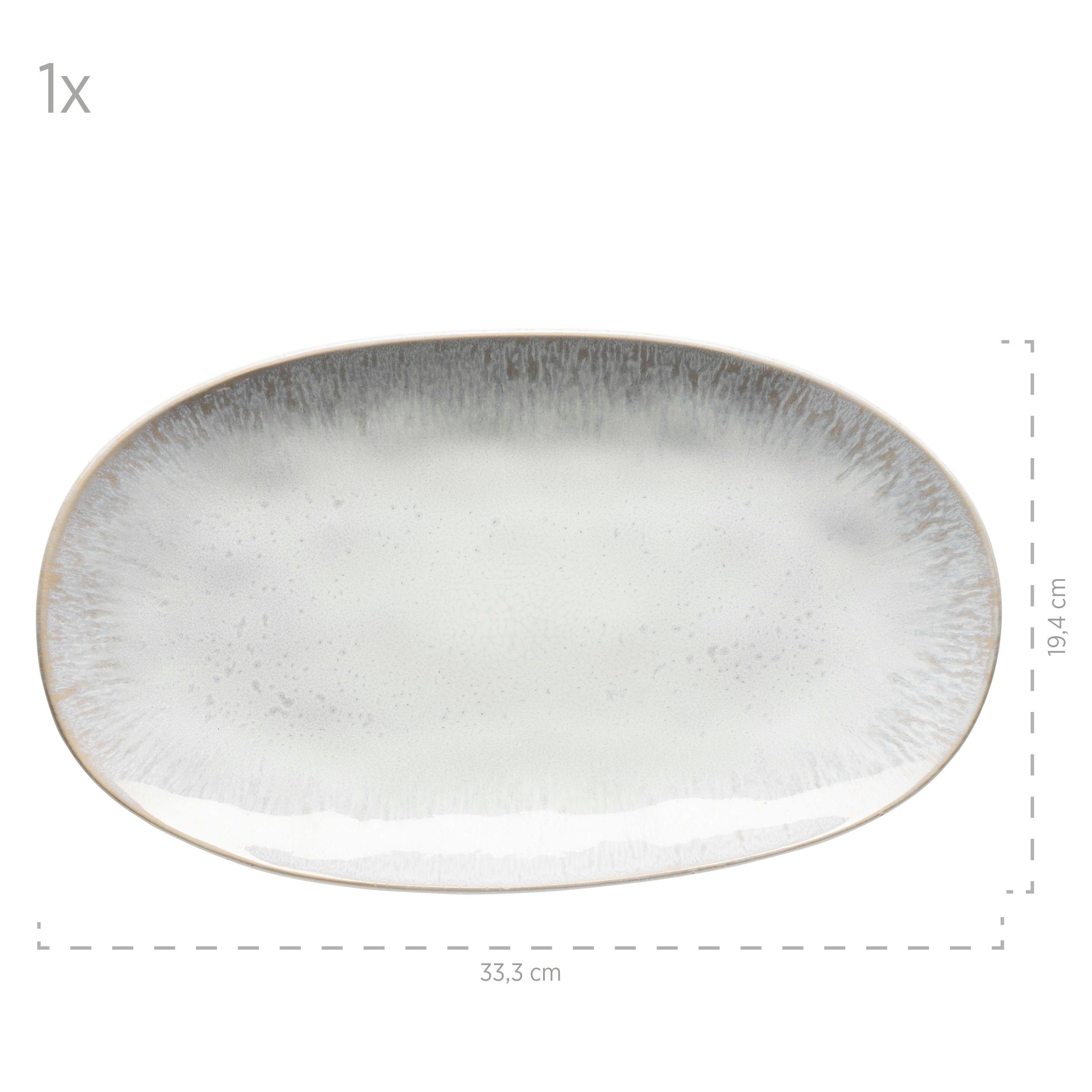 MÄSER Servierplatte Frozen, Steinzeug, (3-tlg)
