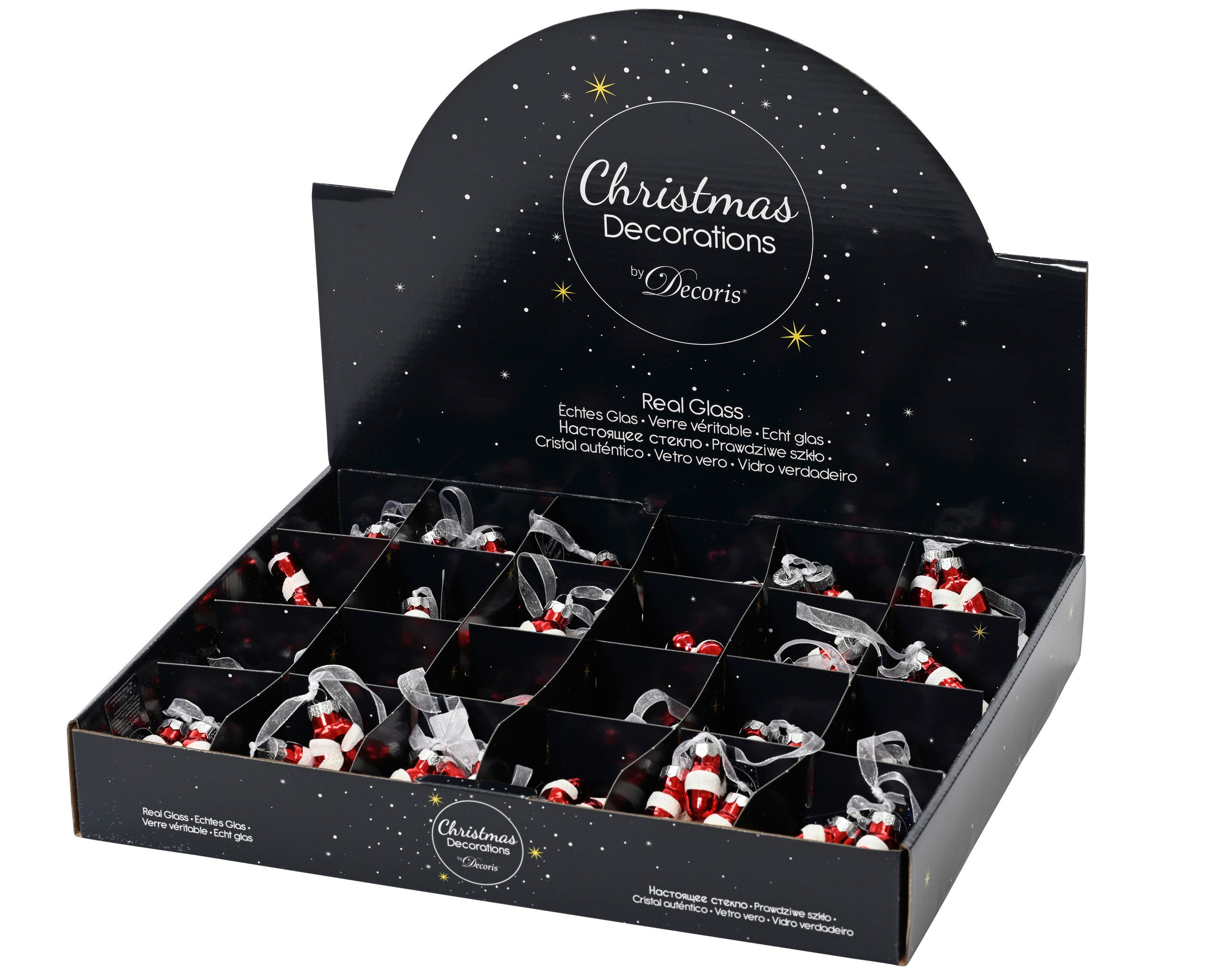 Kaemingk Christbaumschmuck, Christbaumschmuck Glas Zuckerstangen 5,5cm rot 3er Set