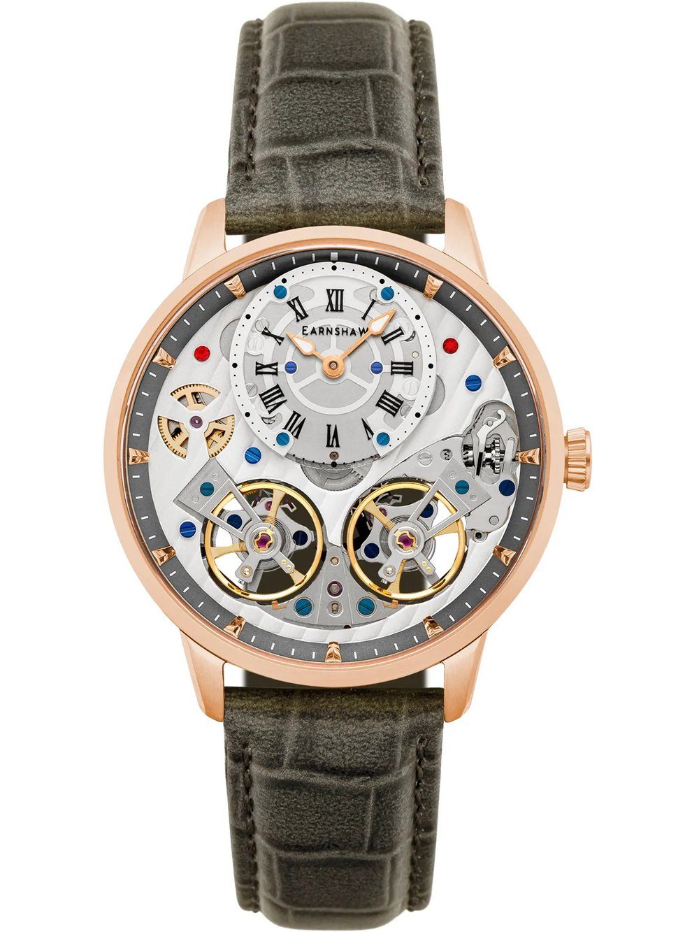 Thomas Earnshaw Automatikuhr Thomas Earnshaw ES-8273-07 Brewster Double Barrel Automatik Herrenuhr Thomas Earnshaw ES-8273-07 Brewster Double Barrel Automatik Herrenuhr 42mm