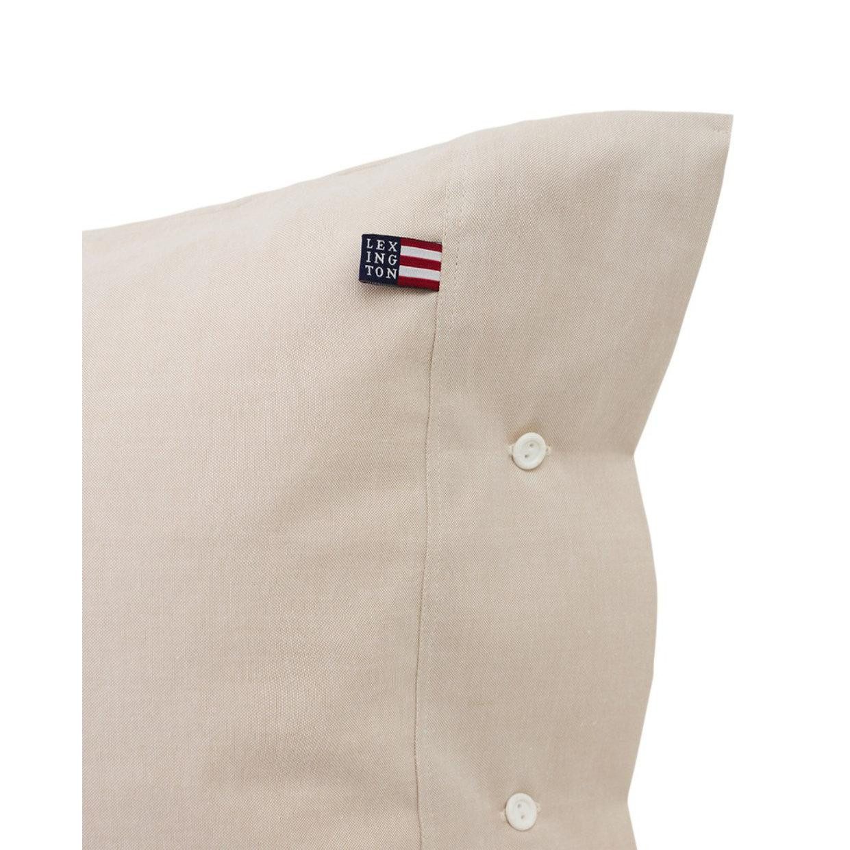 Lexington Kissenhülle LEXINGTON Kissenhülle Pin Point Cotton Beige (80x80)