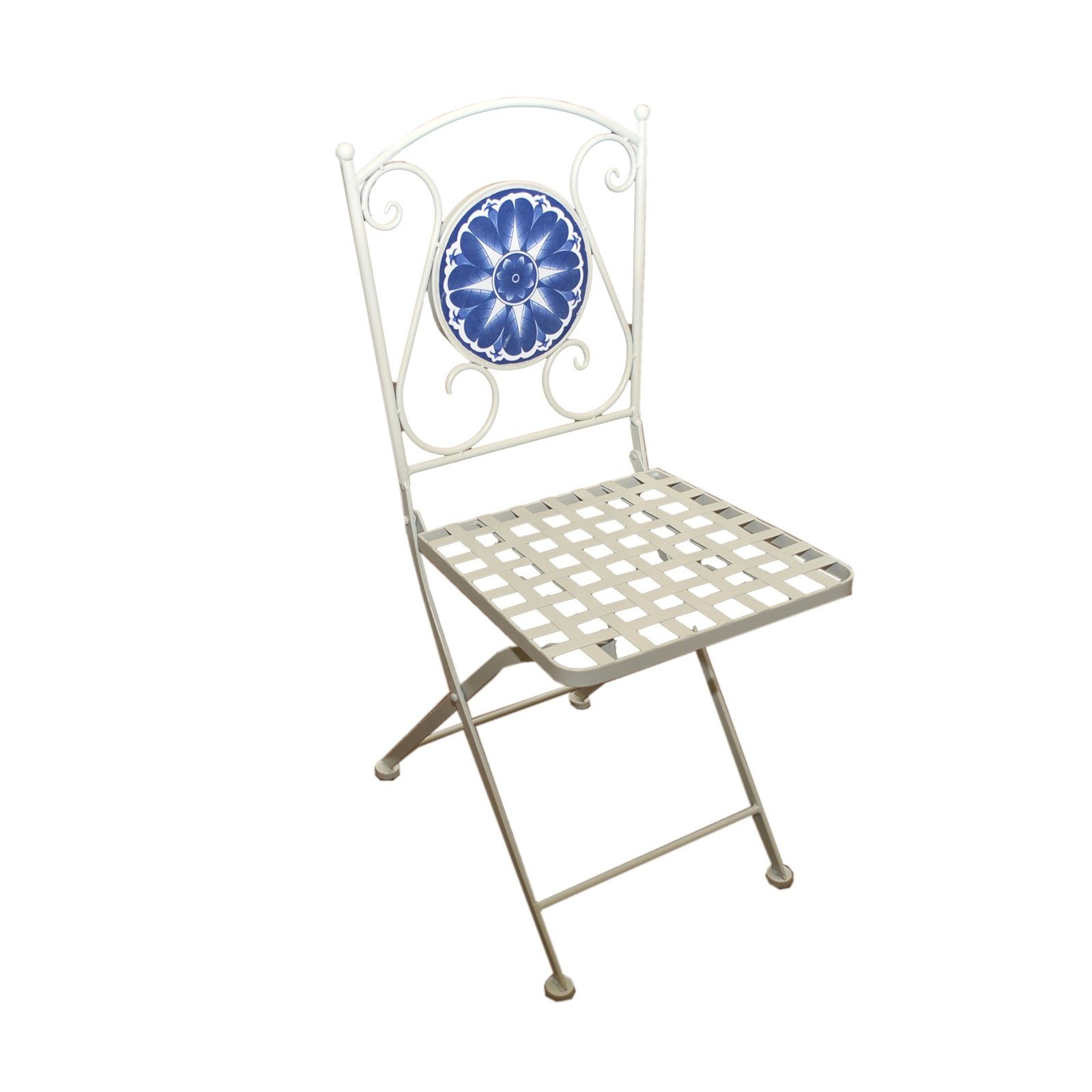 HTI-Line Gartenstuhl Metallstuhl Santorin (Stück, 1 St), Gartenstuhl Mediterran | Stühle