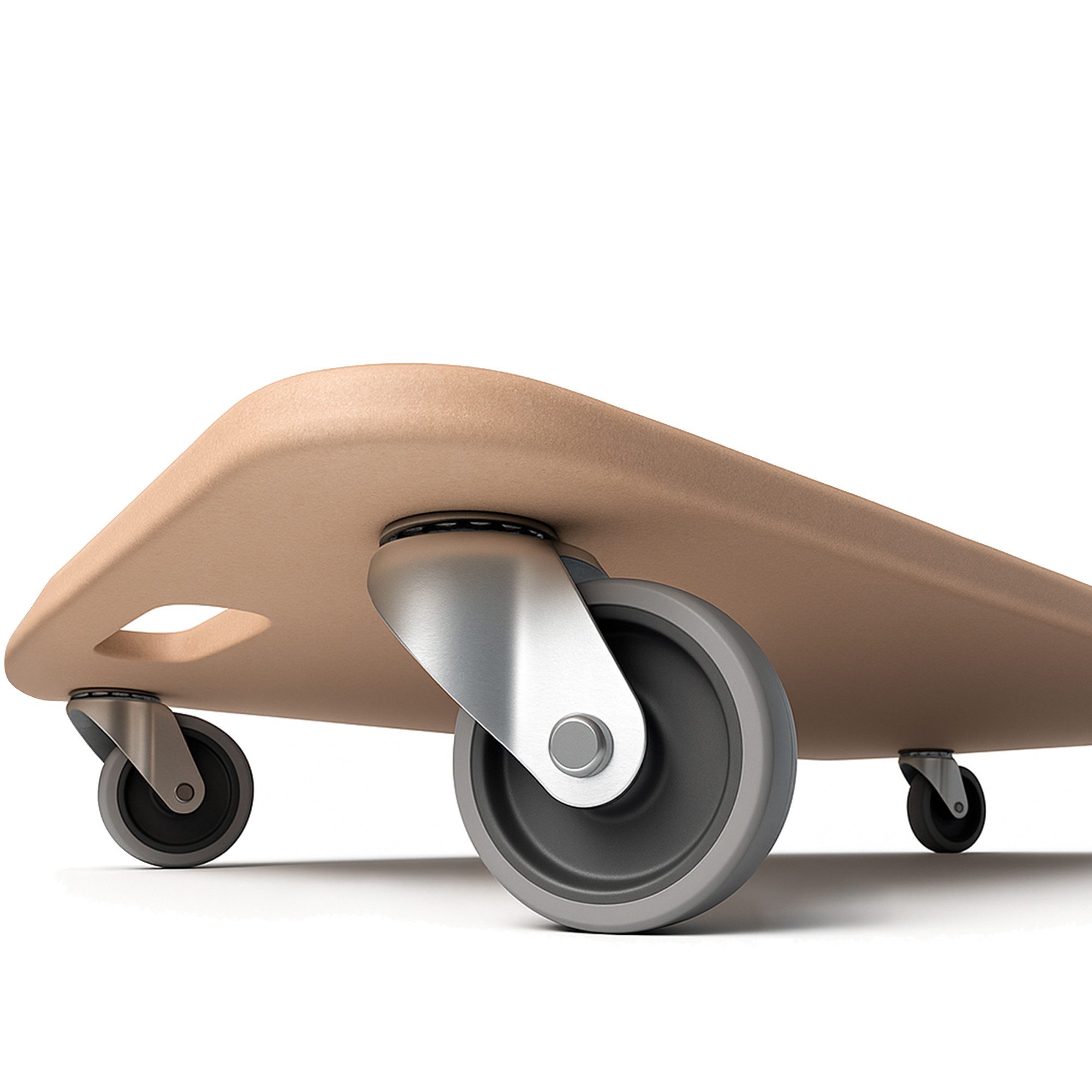 BigDean Rollbrett Plattformwagen bis 250kg belastbar Rollbrett bodenschonende TPE Rollen, (Set, 1-St., Rollbrett), Möbelhund, Möbelroller, MDF-Natur, Antiprutschpads, Weiche TPE Rollen