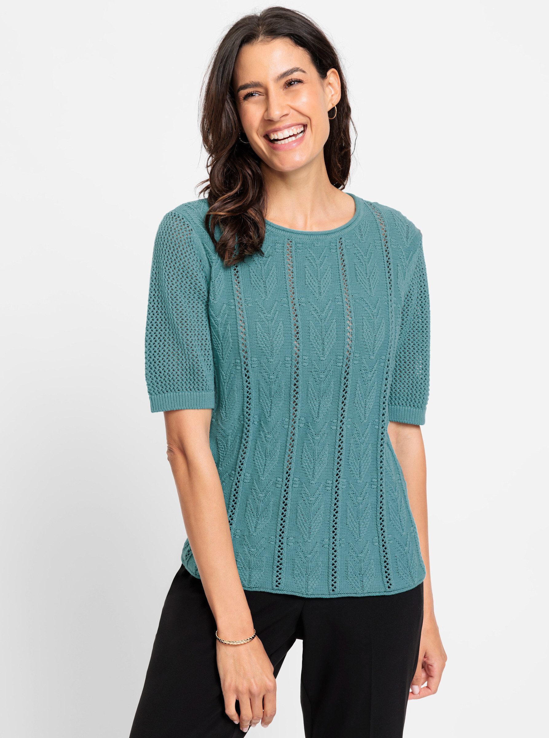 Strickpullover Kurzarmpullover