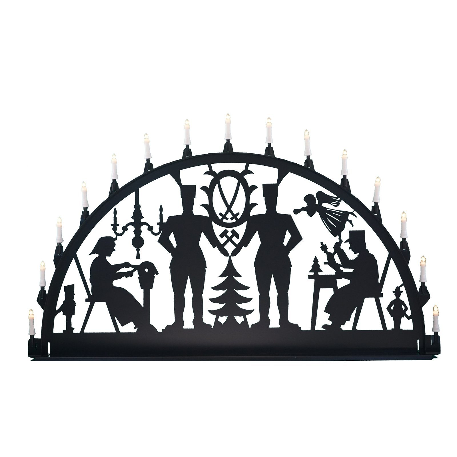 SAICO Original Schwibbogen Metallschwibbogen 150 x 75 cm Bergmänner