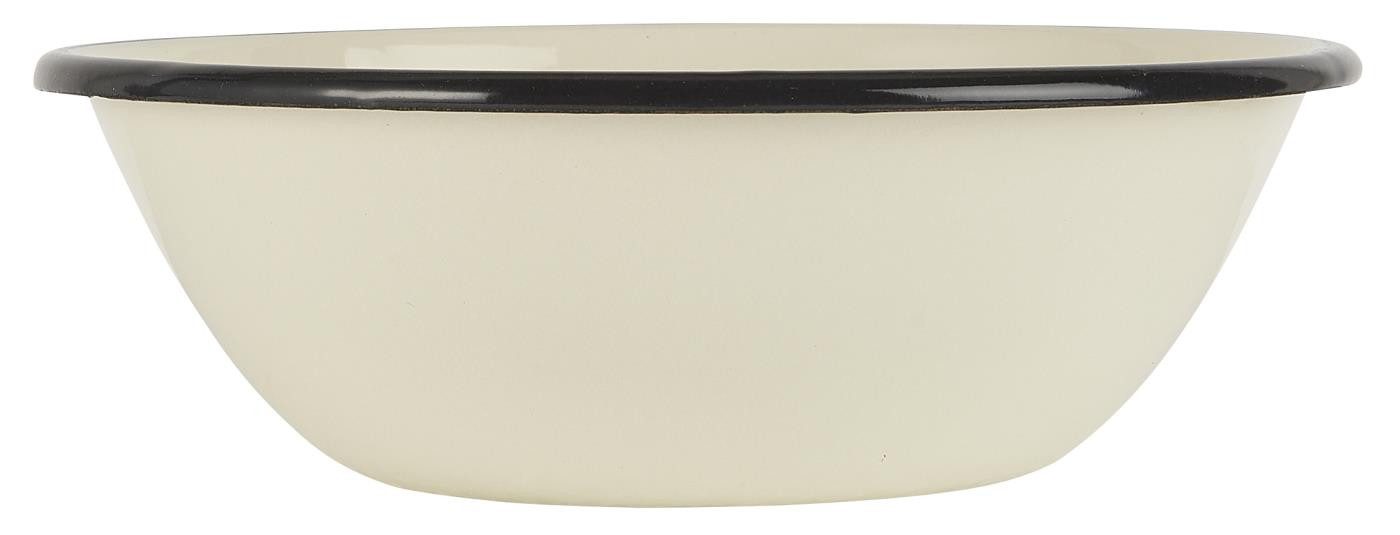 Ib Laursen Schüssel Emaille Schale Retro Vintage Servierschale Müslischale Schüssel/Tasse, Schale groß, Emaille in nostalgischen Stil