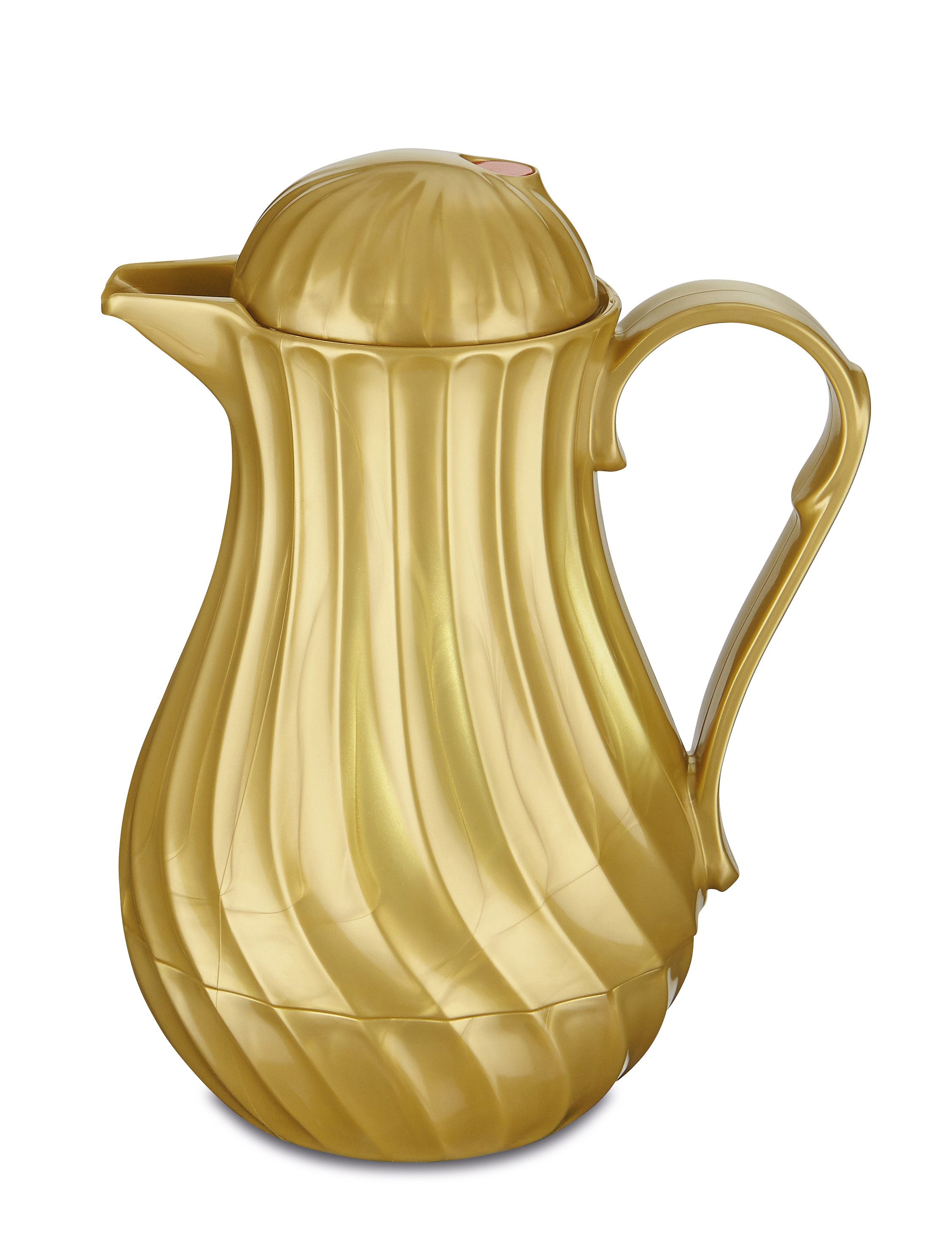 ROTPUNKT Isolierkanne 1,0 Liter I Glaseinsatz I premium Thermokanne I 24 Std heiß, (Kaffeekanne I Teekanne, Thermoflasche), Langanhaltende Isolierung