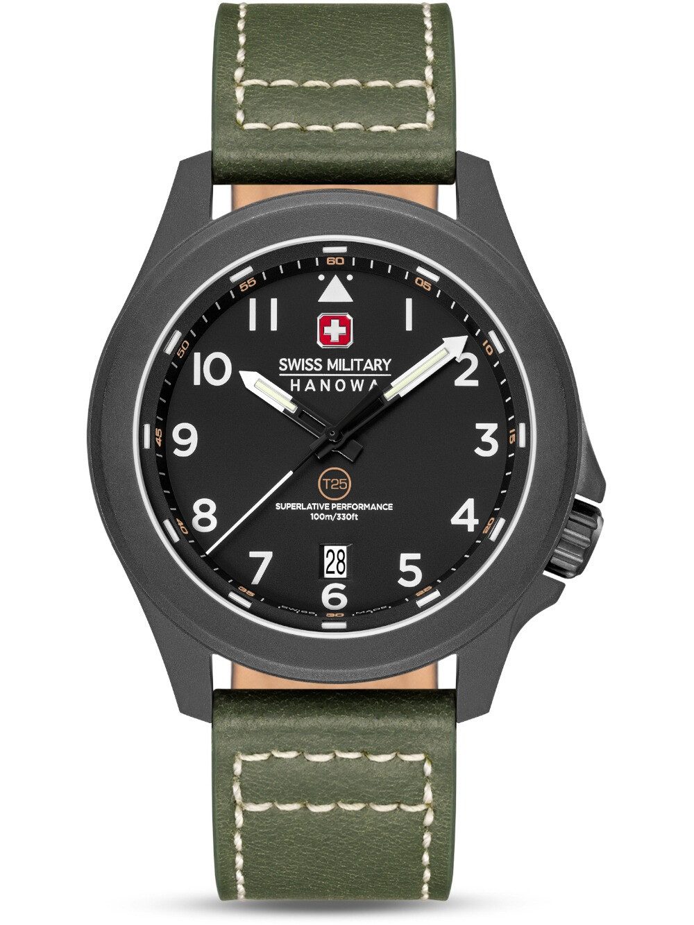 Quarzuhr Swiss Military Hanowa SMWGB0005240 Herrenuhr Fieldmaster Tritium 42mm Swiss Military Hanowa SMWGB0005240 Herrenuhr Fieldmaster Tritium 42mm 10ATM