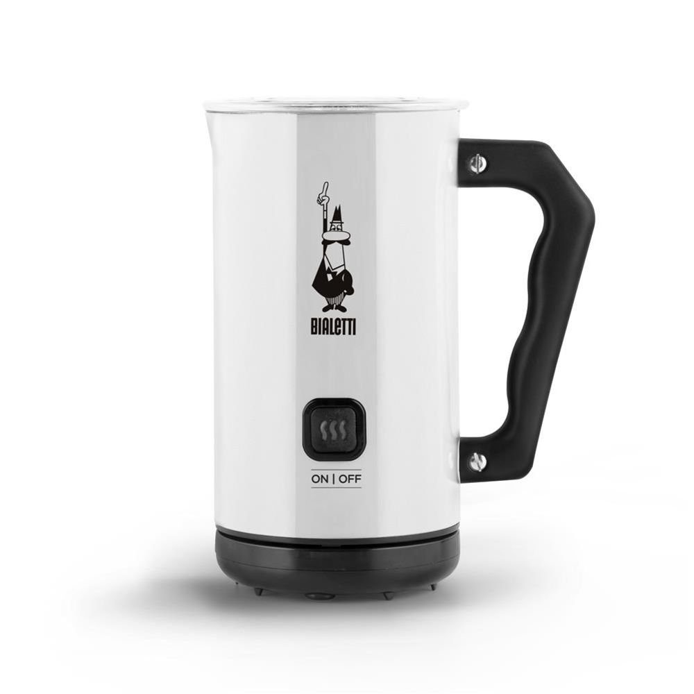 BIALETTI Миксеры Milk Frother MKF02 weiß, Milch erhitzen, Aluminium, Edelstahl, Antihaftbeschichtung, Handlich