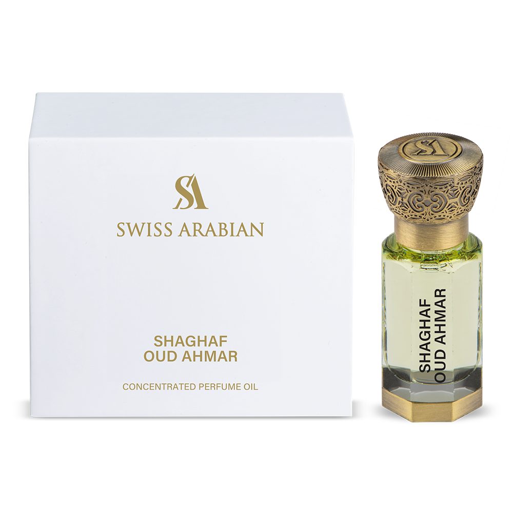 Arabian Arabian Oud 12ml Swiss Swiss Shaghaf Concentrated Perfume Oil Öl-Parfüm AHMAR