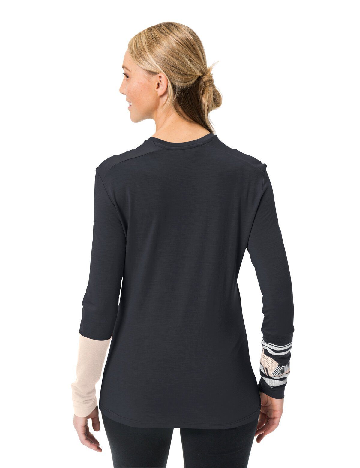 VAUDE T-Shirt Women's Knopf T-Shirt (1-tlg) black Monviso LS Wool Grüner