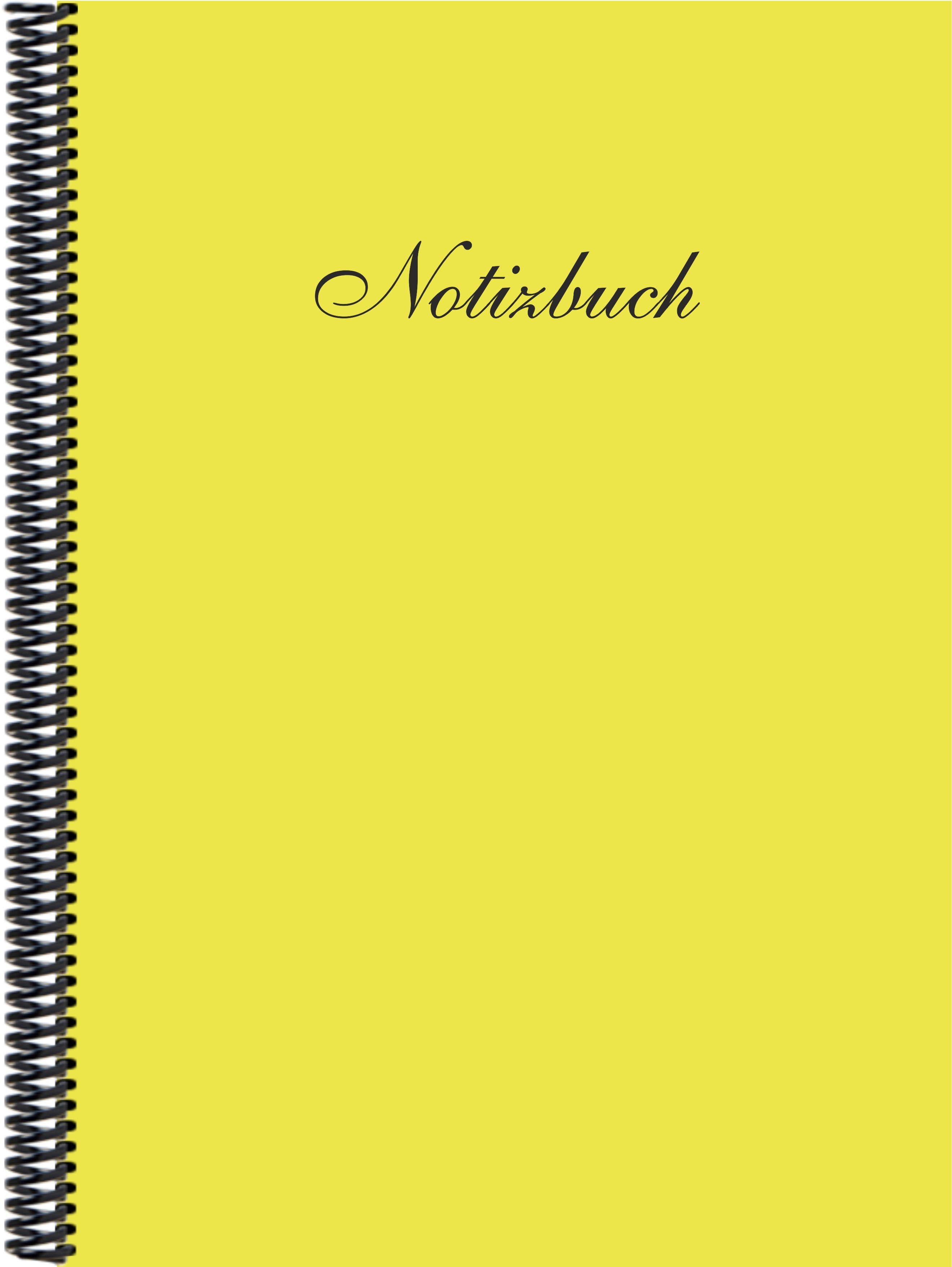 E&Z Verlag Gmbh Notizbuch Notizbuch DINA4 blanko, in der Trendfarbe limone