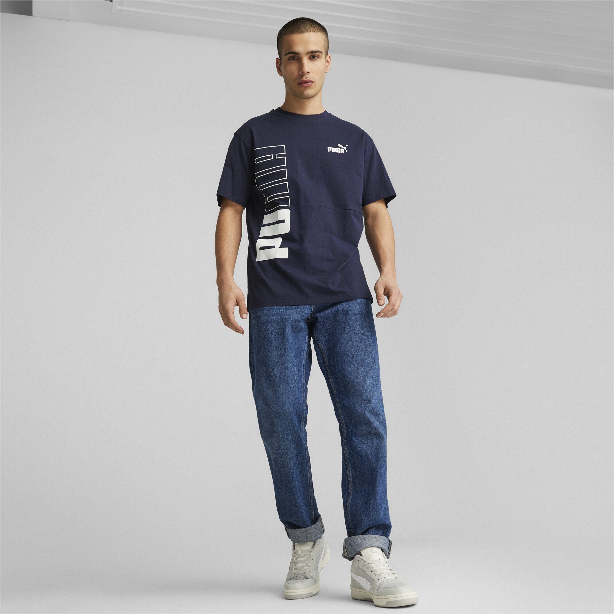 POWER Herren PUMA T-Shirt PUMA Navy Blue T-Shirt