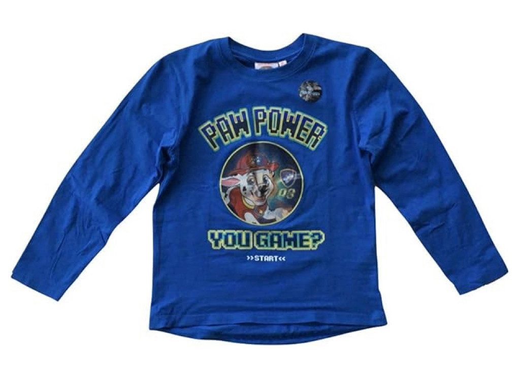 Langarmshirt Paw Patrol Shirt mit 3D Wackelbild Chase und Marshall für Jungen