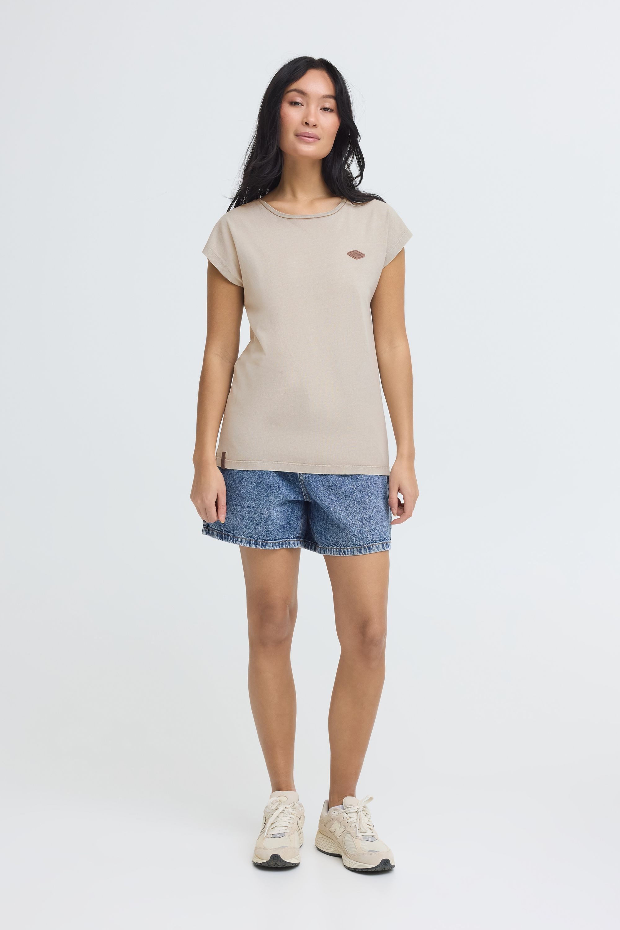 OXMO Rundhalsshirt OXSille Acid Washed T-Shirt