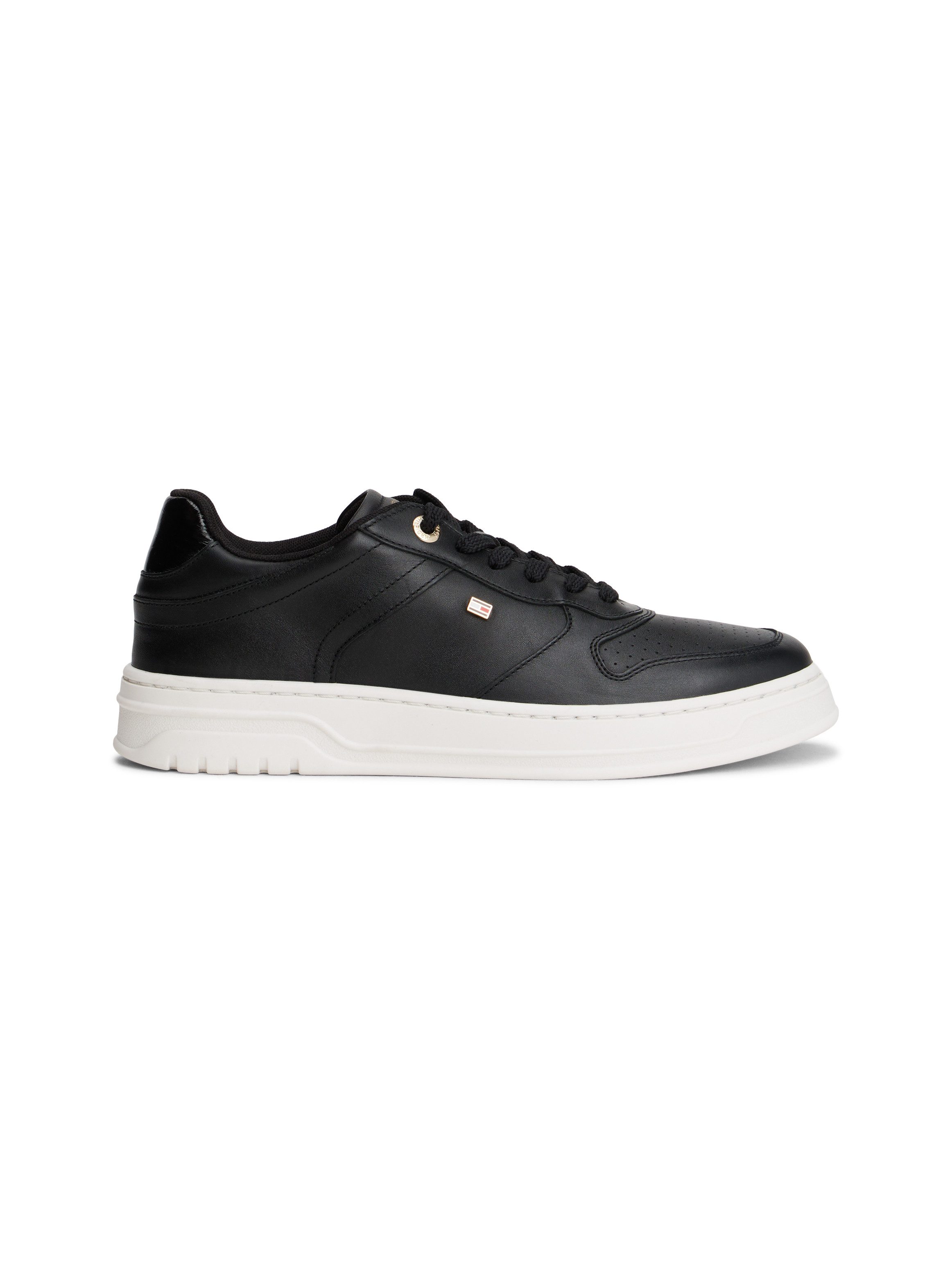 Tommy Hilfiger TH SPORTY CUPSOLE LEATHER Plateausneaker, Freizeitschuh, Halbschuh, Schnürschuh mit seitlichem Logo – Bild 4 von 5