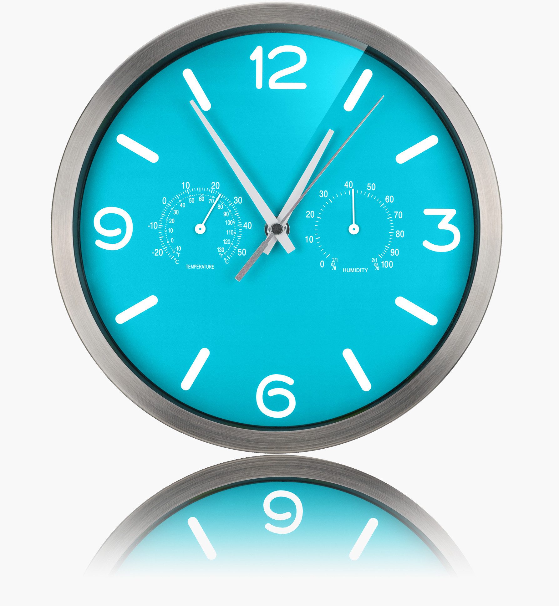 OPTUS Wanduhr MyTime ND DCF Thermo-/ Hygro- Wanduhr 25cm skyblue günstig online kaufen