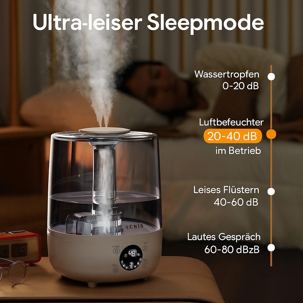 Vivitar Luftbefeuchter Auto Quiet Mode für Baby, 4L Ultraschall Cool Mist Luftbefeuchter, 4 l Wassertank, Aroma-Diffusor, dauert bis zu 30H, Auto-Timer Off, BPA frei
