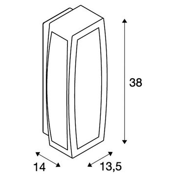 SLV Deckenleuchte Wandleuchte Meridian Box, E27, anthrazit, IP54, keine Angabe, Leuchtmittel enthalten: Nein, warmweiss, Aussenlampe, Aussenwandleuchte, Outdoor-Leuchte