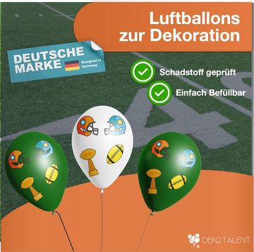 Dekotalent® Luftballon 50x Luftballons Ballons Super Bowl Deko Party Set American Football, Schadstoff geprüft
