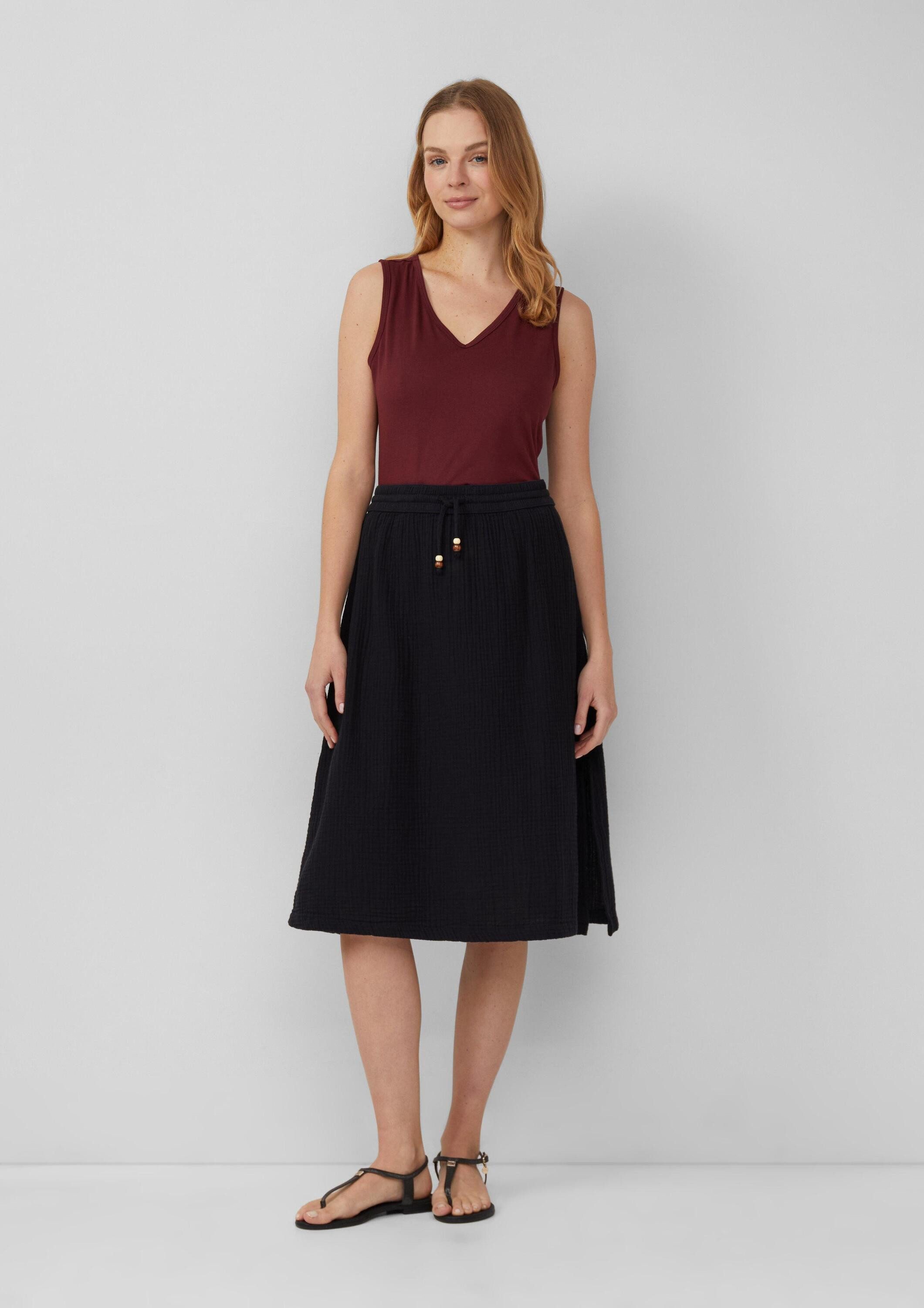 s.Oliver Midirock Rock Strukturierter Musselinrock mit seitlichem Schlitz